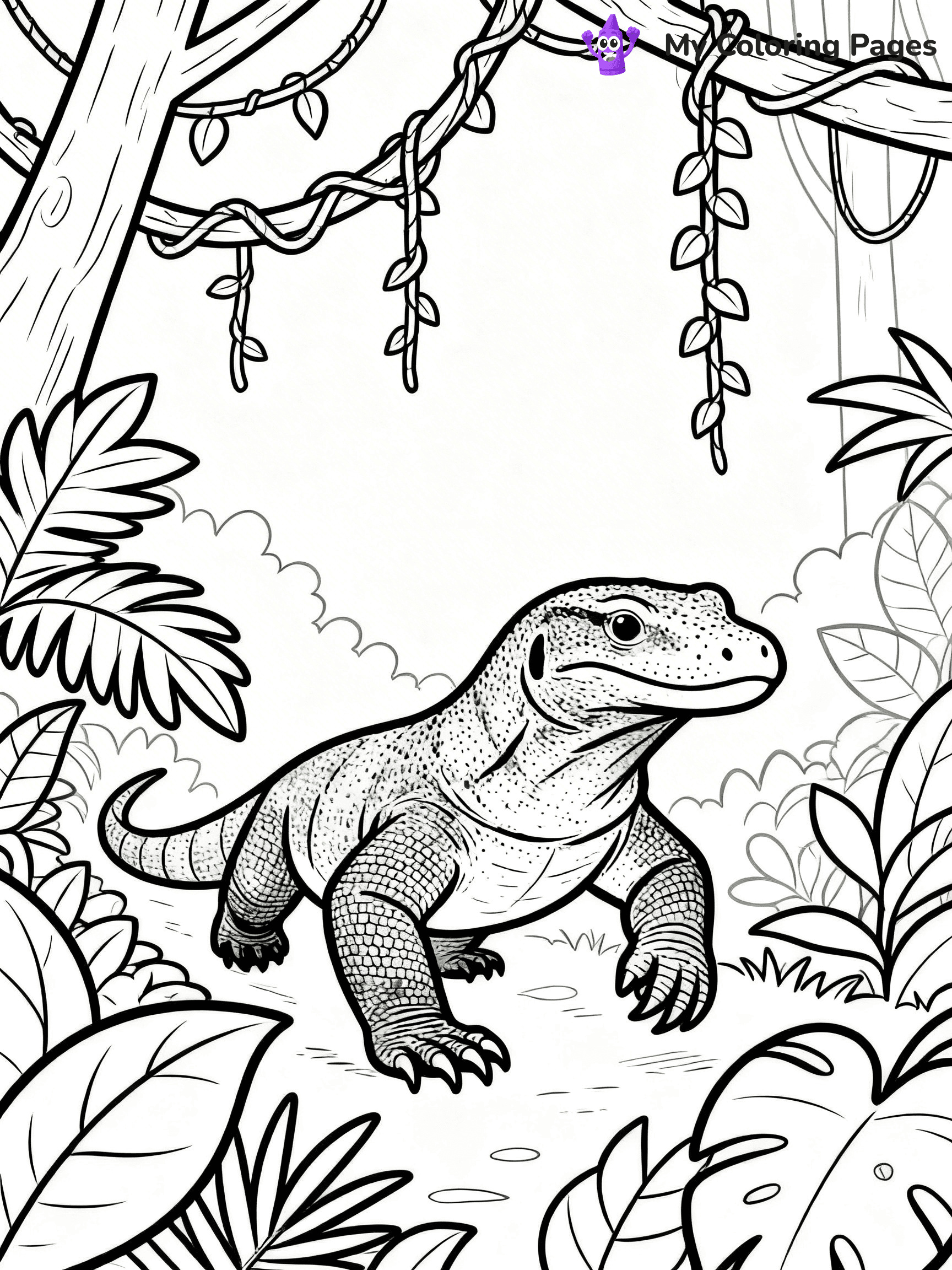 Komodo Dragon Coloring Pages - 7
