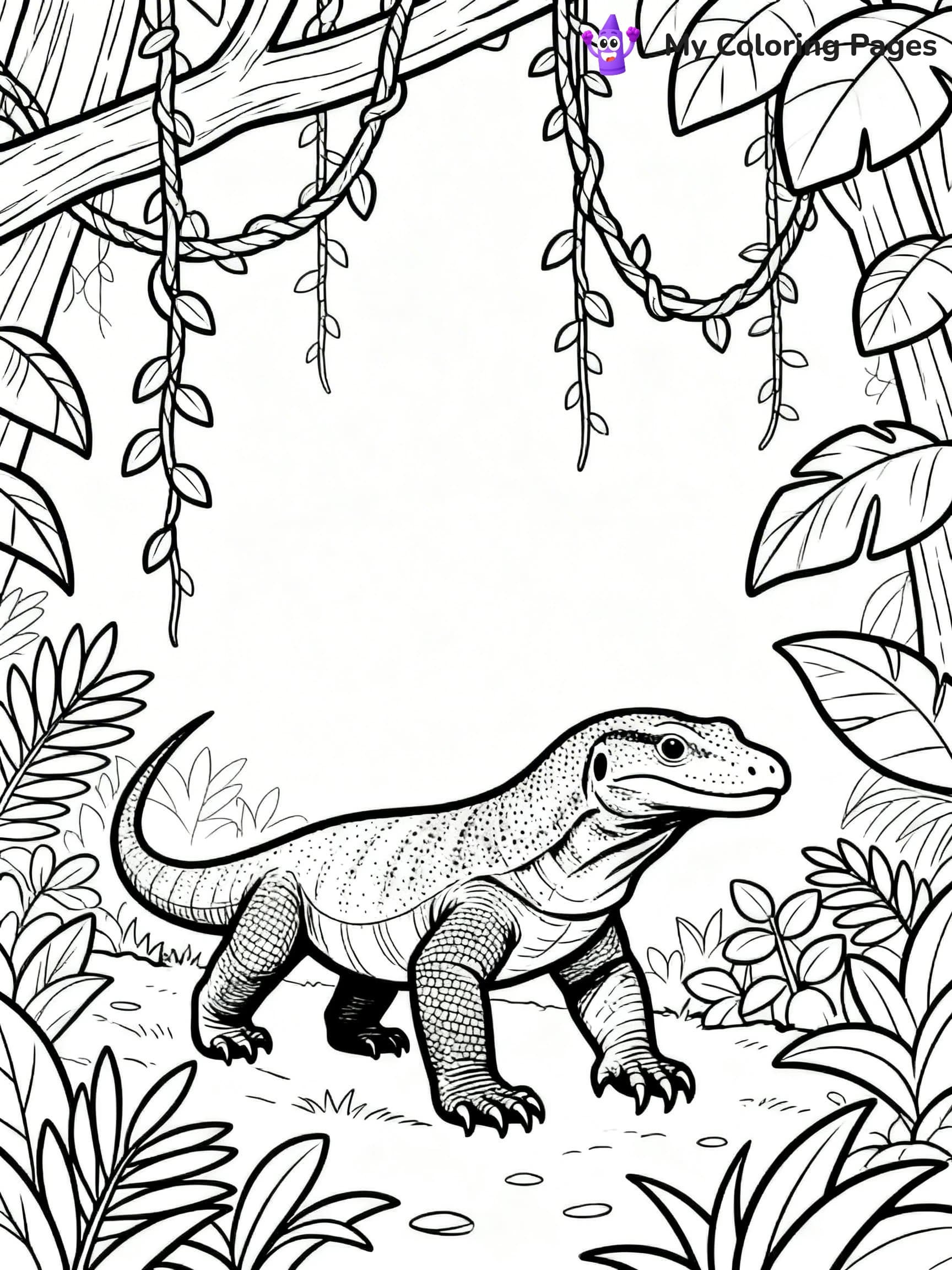 Komodo Dragon Coloring Pages - 6