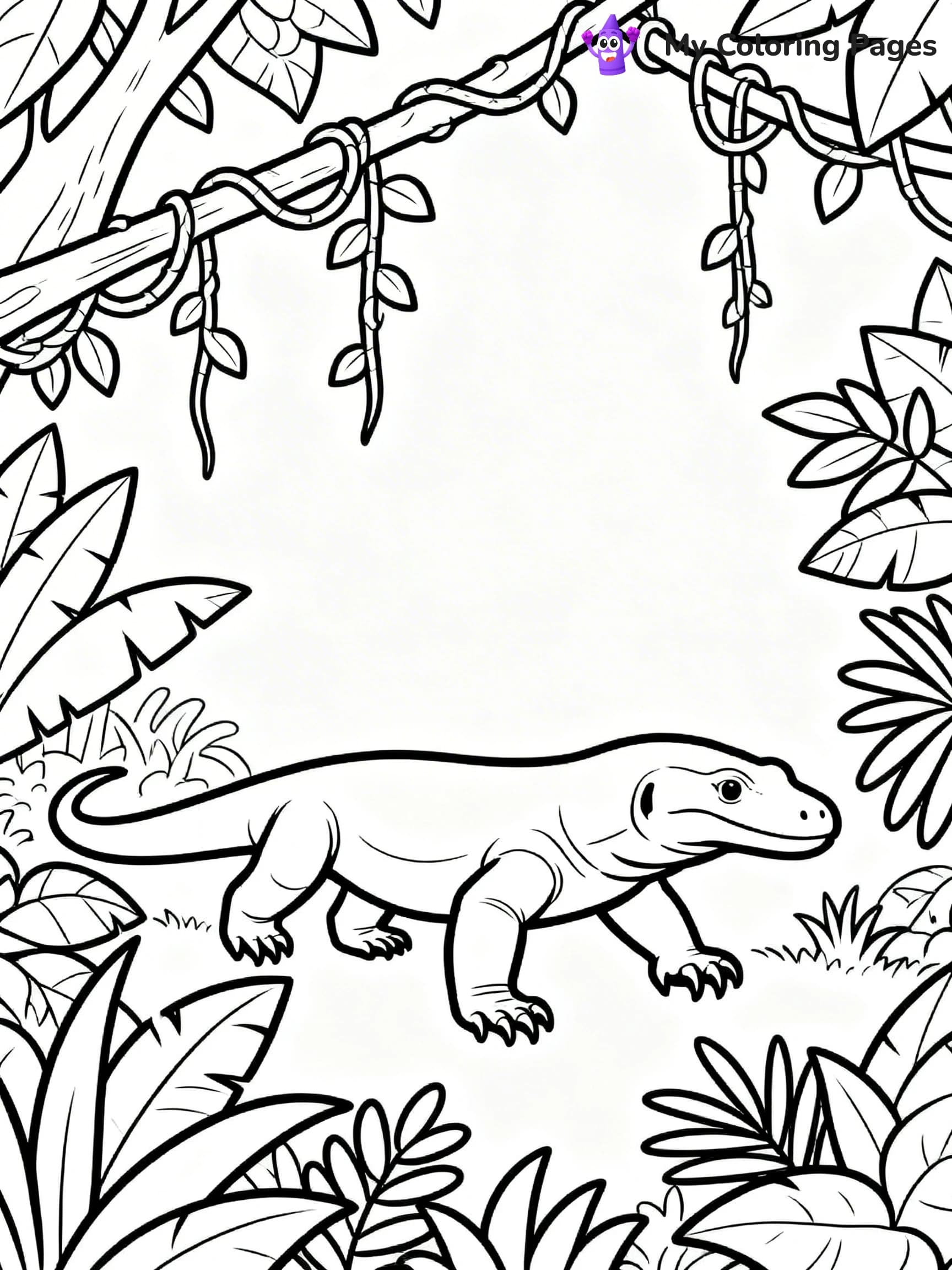 Komodo Dragon Coloring Pages - 4