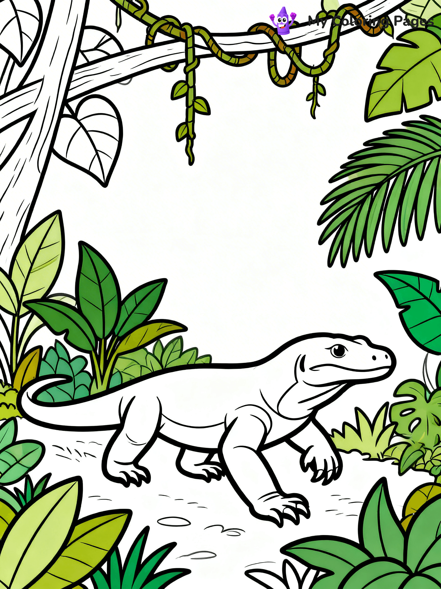 Komodo Dragon Coloring Pages - 3