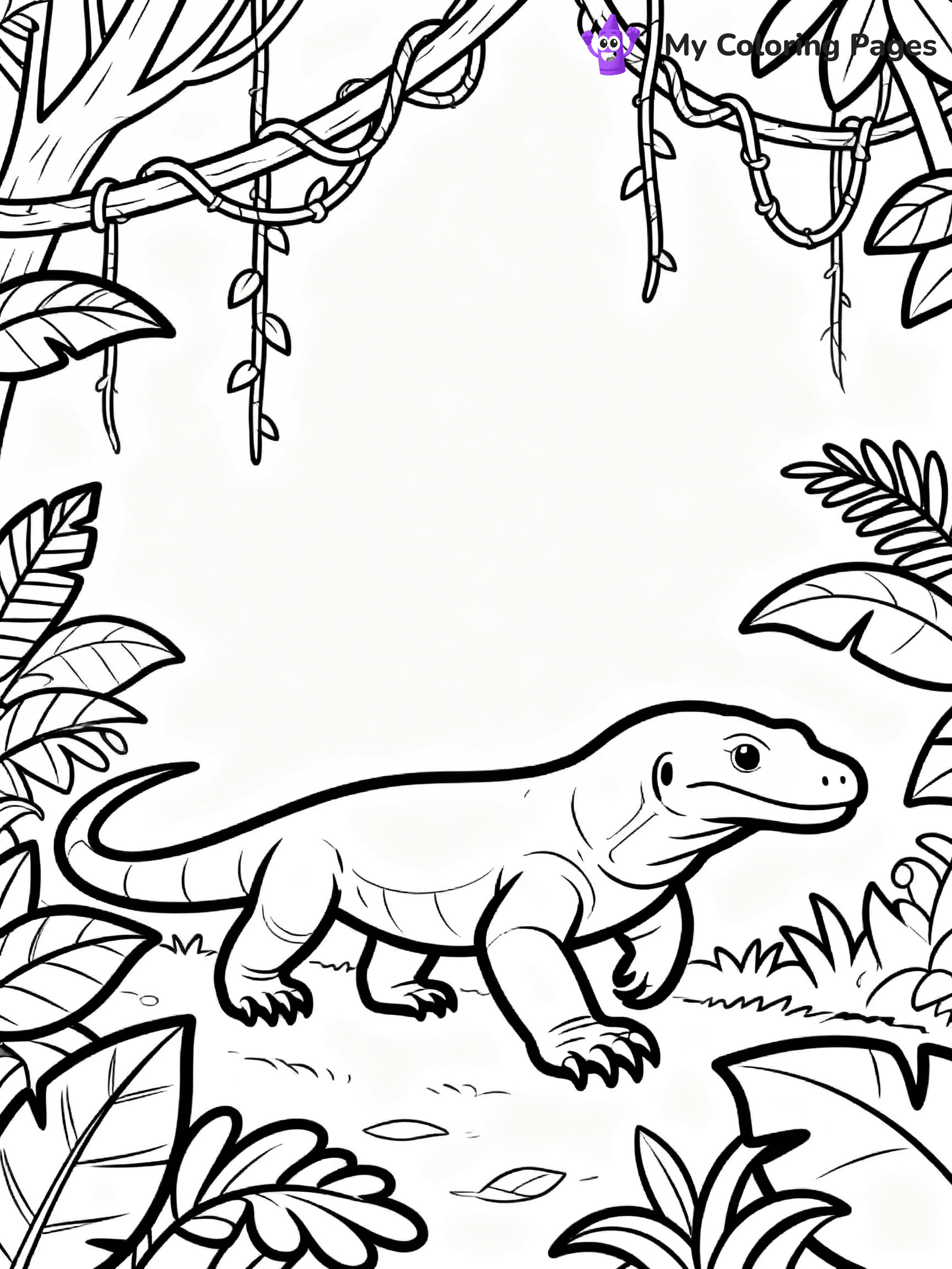 Komodo Dragon Coloring Pages - 2