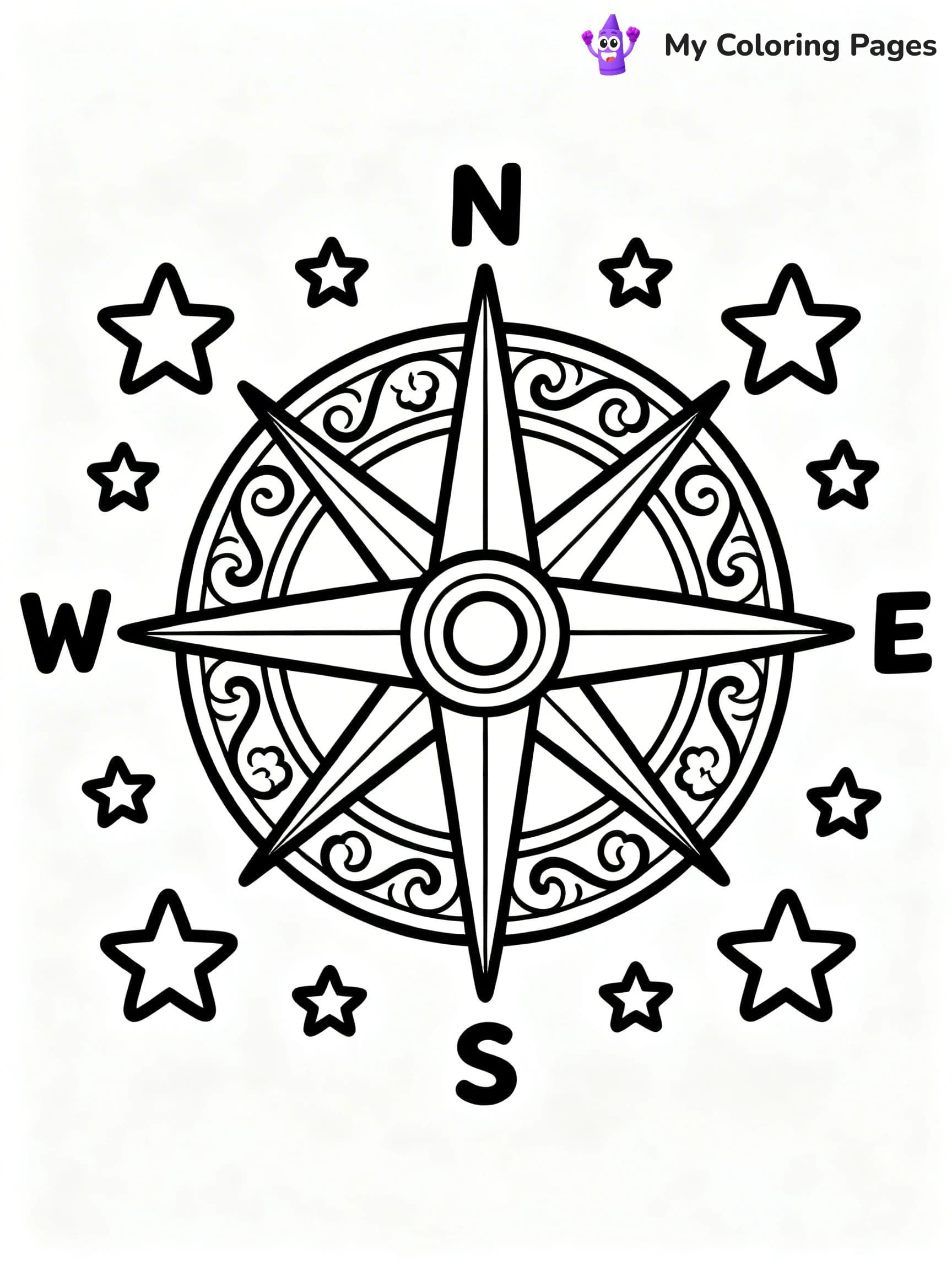 Compass Coloring Pages - 16