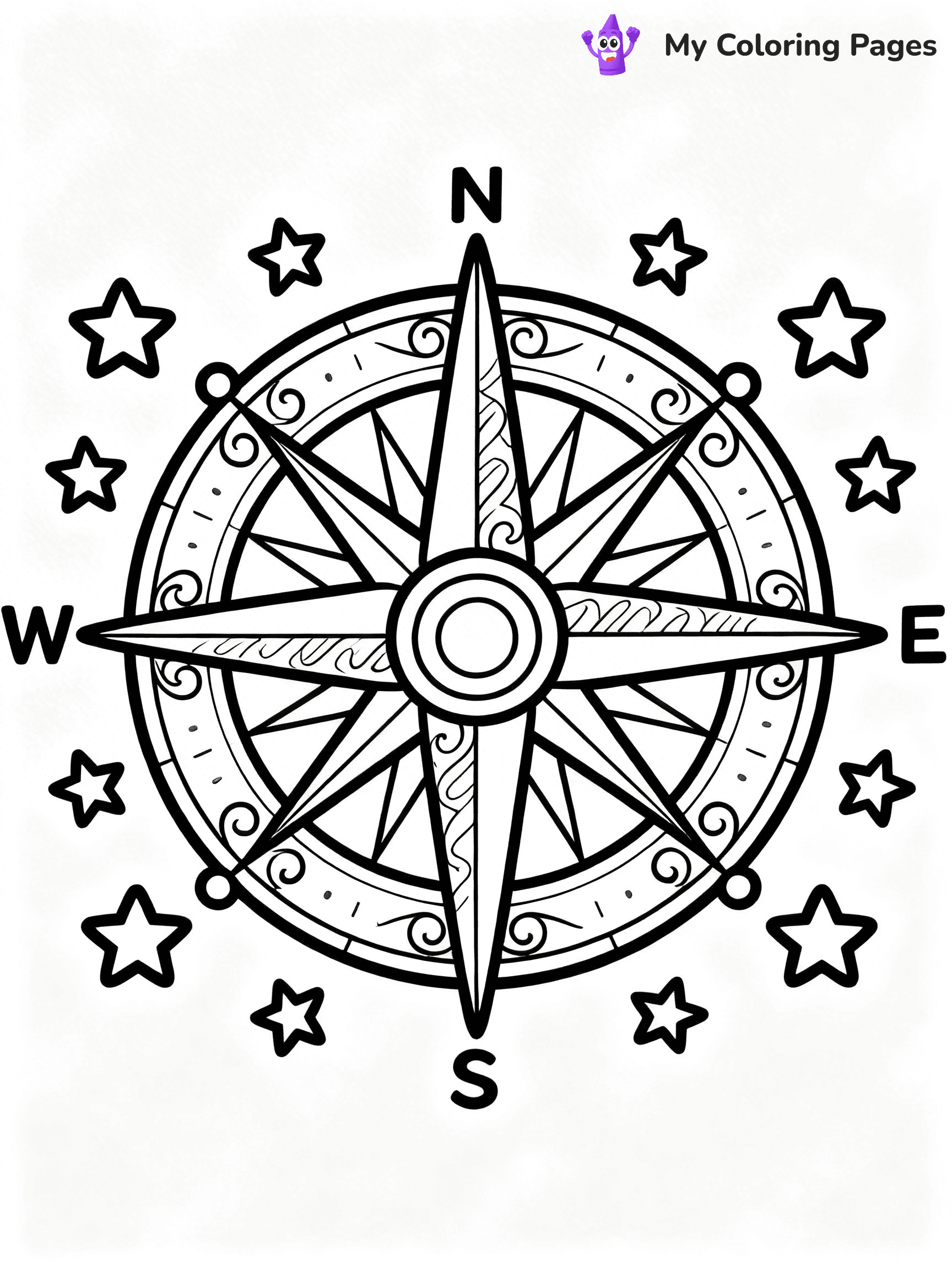 Compass Coloring Pages - 15