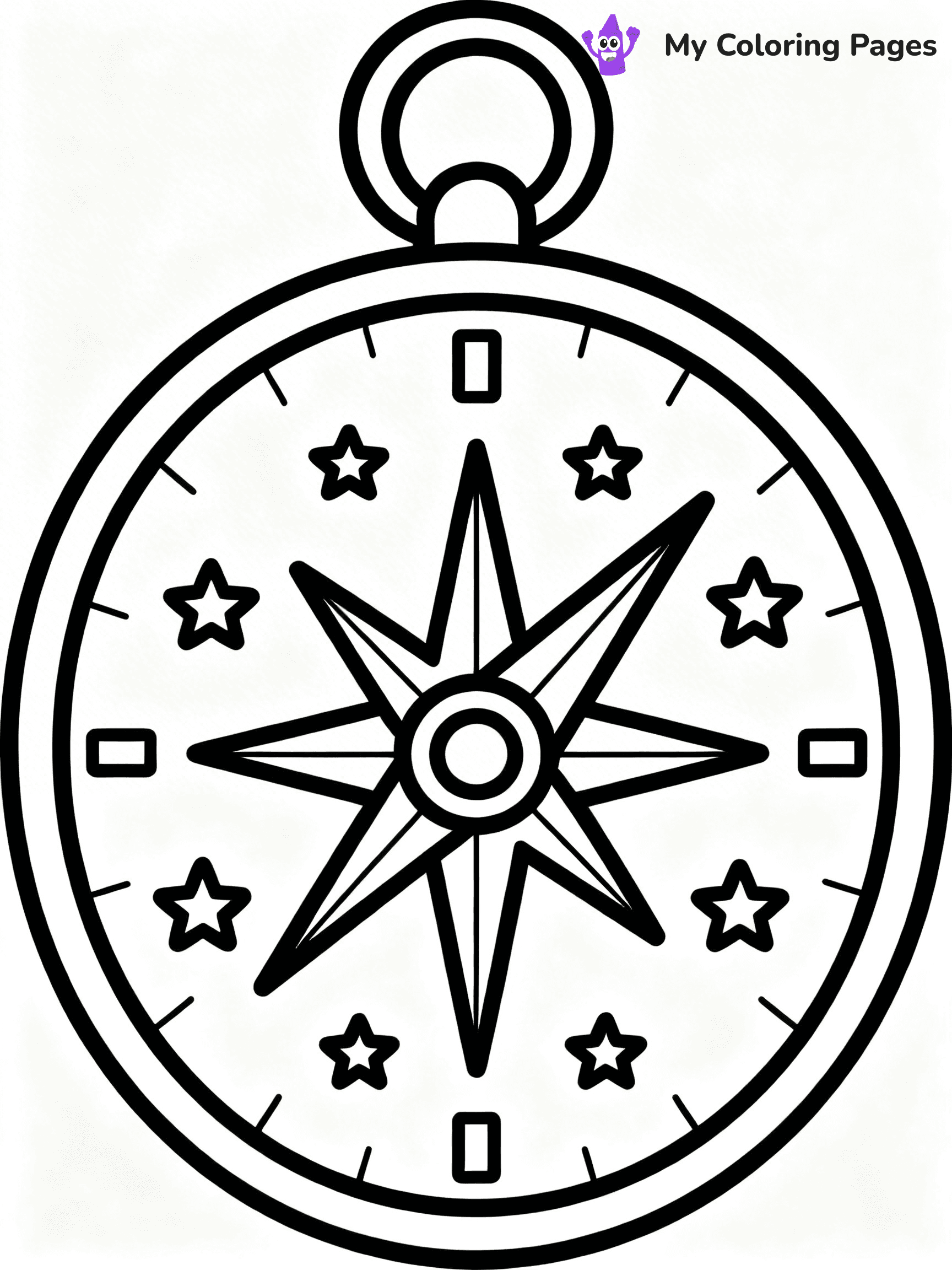 Compass Coloring Pages - 10