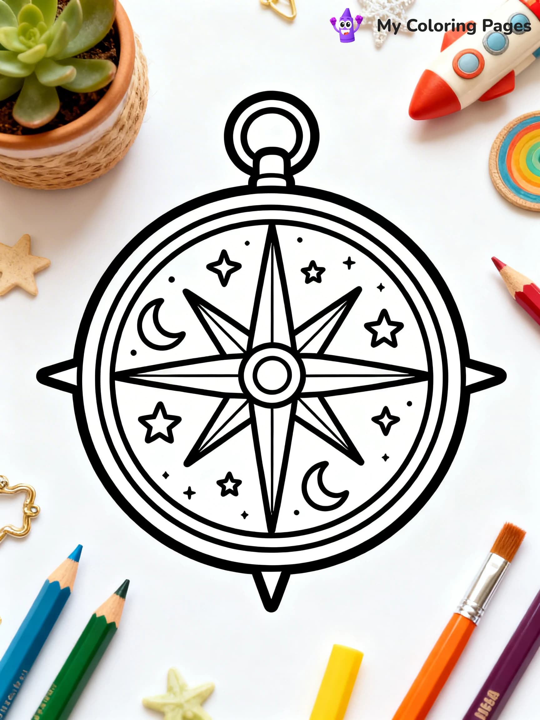 Compass Coloring Pages - 8