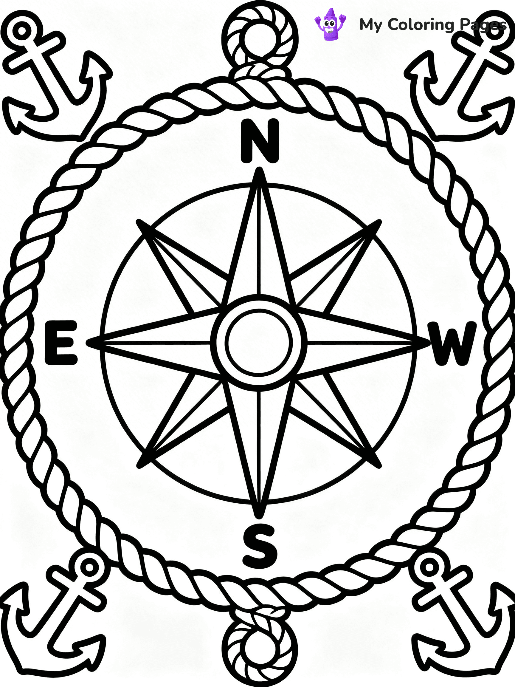 Compass Coloring Pages - 7