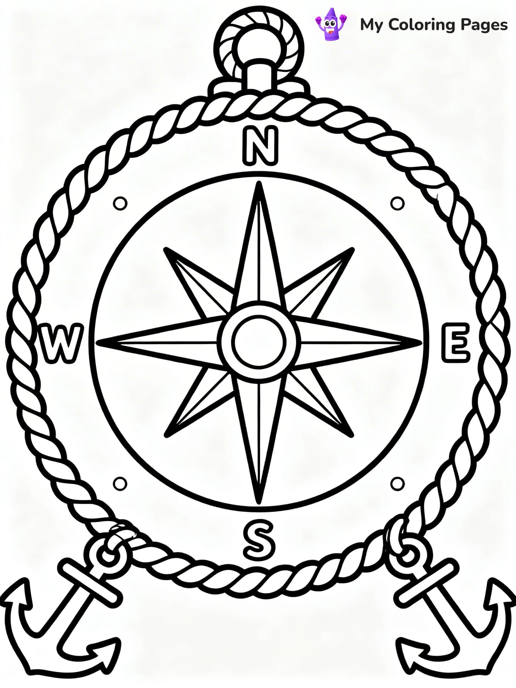 Compass Coloring Pages - 6