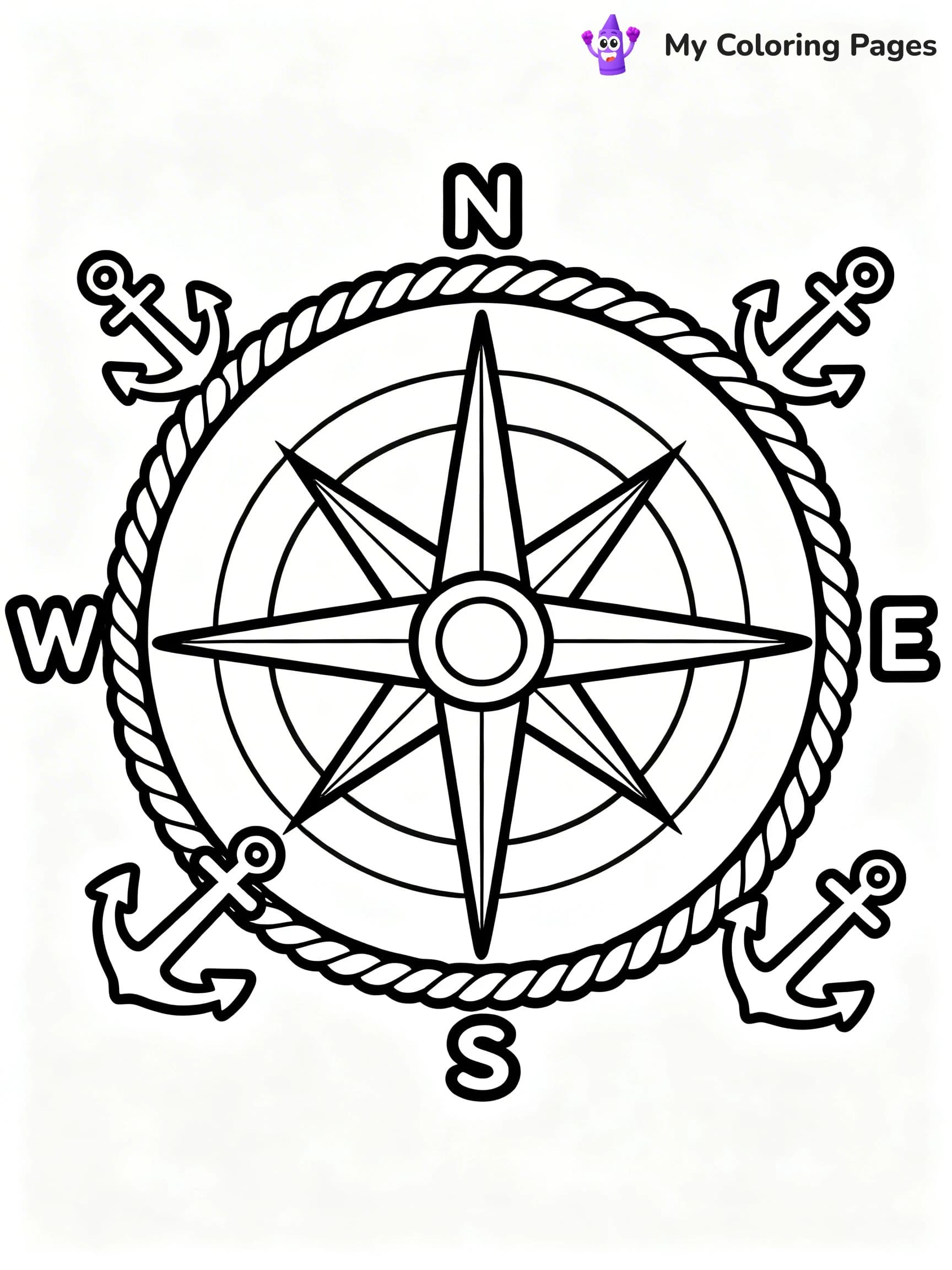 Compass Coloring Pages - 5