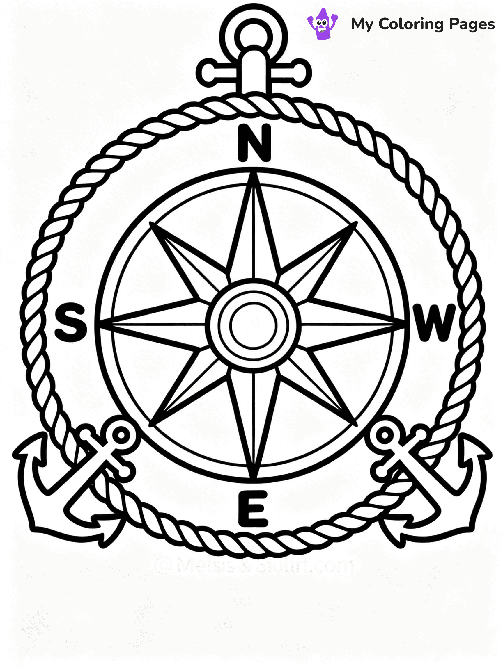Compass Coloring Pages - 4