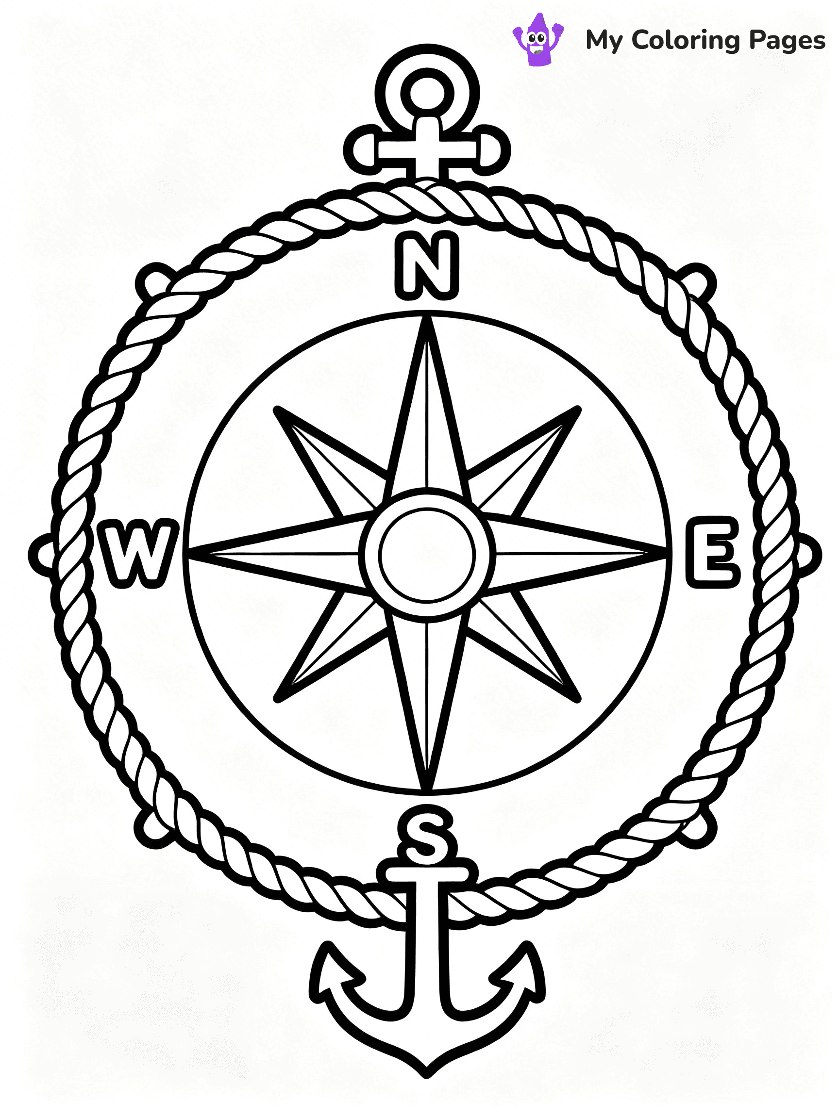 Compass Coloring Pages - 3
