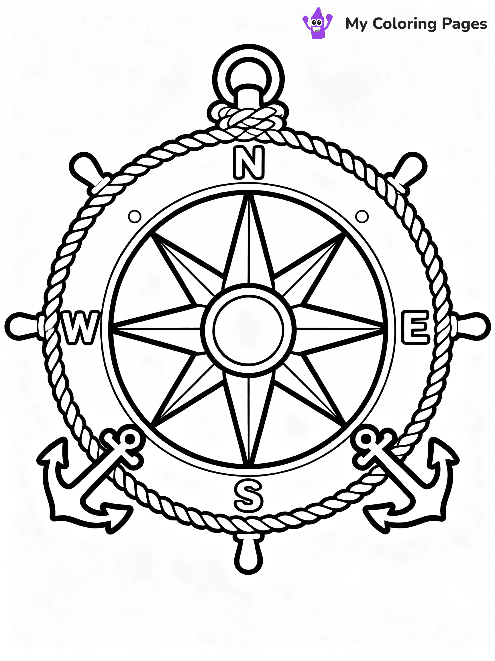 Compass Coloring Pages - 2