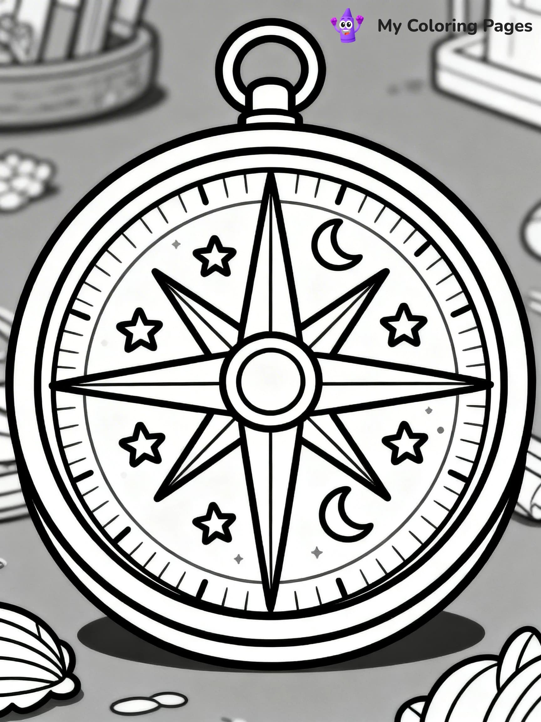 Compass Coloring Pages - 1