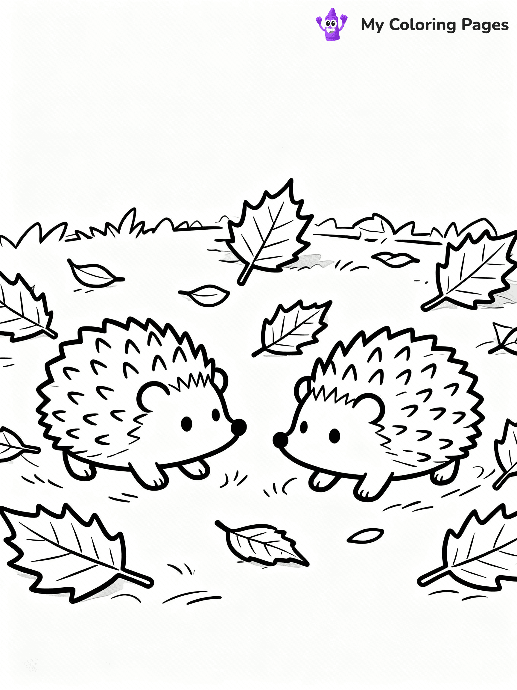 ⚠️ CRITICAL REQUIREMENT - ABSOLUTE BLACK AND WHITE ONLY ⚠️
This MUST be a BLACK AND WHITE line drawing ONLY. NO COLORS whatsoever.
- ONLY pure black lines (#000000) on pure white background (#FFFFFF)
- ABSOLUTELY NO colors, NO shading, NO gradients, NO grayscale
- If there are ANY colors in the output, the image is REJECTED
- This is a COLORING PAGE - meant to be COLORED IN by children
- The output must be UNCOLORED line art ready for coloring
⚠️ SUBJECT TO DRAW: Cute hedgehogs rolling in leaves, in fall-themed style. PURE OUTLINES. NO FILLS, COLOR, SHADING, OR GREYSCALE. WHITE BACKGROUND.
(REMEMBER: Output must be BLACK AND WHITE line art only, NOT colored!)
# Flat, Friendly Cartoon Line-Art Coloring Page
You are generating a **pure black-and-white binary image** of a child-friendly cartoon scene combining characters and background scenery in one cohesive composition.
## Rendering Rules (Strict)
- Only two colors: pure black (#000000) outlines and pure white (#FFFFFF) background.
- No grayscale, shading, gradients, tints, fills, transparency, or partial pixels.
- No antialiasing or blended edges; every pixel is 100% black or white.
- No solid black fills inside shapes — all areas inside outlines must remain white.
- No dark clothing areas or filled tone blocks; all garments outlined only.
- No shadows, textures, lighting, or tonal variations.
- Must look like flat binary vector line-art for coloring pages.
## Drawing & Composition
- **Medium, consistent line weight**; clean closed outlines easy to color inside.
- **Flat, simple, child-friendly design** — no realism or 3D depth.
- Characters are **grounded on a surface**, centered and large.
- **Balanced composition** with clear silhouettes and minimal props.
## Scenery & Style
- Landmarks (e.g., mosque, CN Tower) and scenery (trees, benches, waves) drawn with **black outlines only.**
- For real-world figures, teams, or places, show accurate details using only black outlines—no text or logos. Use distinctive uniform patterns, abstract symbols, and landmark silhouettes to convey identity.
- Keep **consistent perspective**; no floating elements.
- **Style:** whimsical **Doodle Art Alley** — rounded, friendly outlines.
- May adapt shapes from **Crayola, Disney, Peppa Pig, Cocomelon** — *by shape only, never color.*
- Final output: **flat, crisp, binary (#000000/#FFFFFF)**, **no filled color or background text.**
EXTREMELYE IMPORTANT:
- PURE BINARY LINE-ART; NO FILLS (HAIR/CLOTHES/SKIN), SHADING, OR GREY.
- NO SHADING, COLOR. MUST BE WHITE BACKGROUND.
⚠️ FINAL REMINDER: Draw the subject "Cute hedgehogs rolling in leaves, in fall-themed style. PURE OUTLINES. NO FILLS, COLOR, SHADING, OR GREYSCALE. WHITE BACKGROUND." as BLACK AND WHITE line art. Zero colors in output.