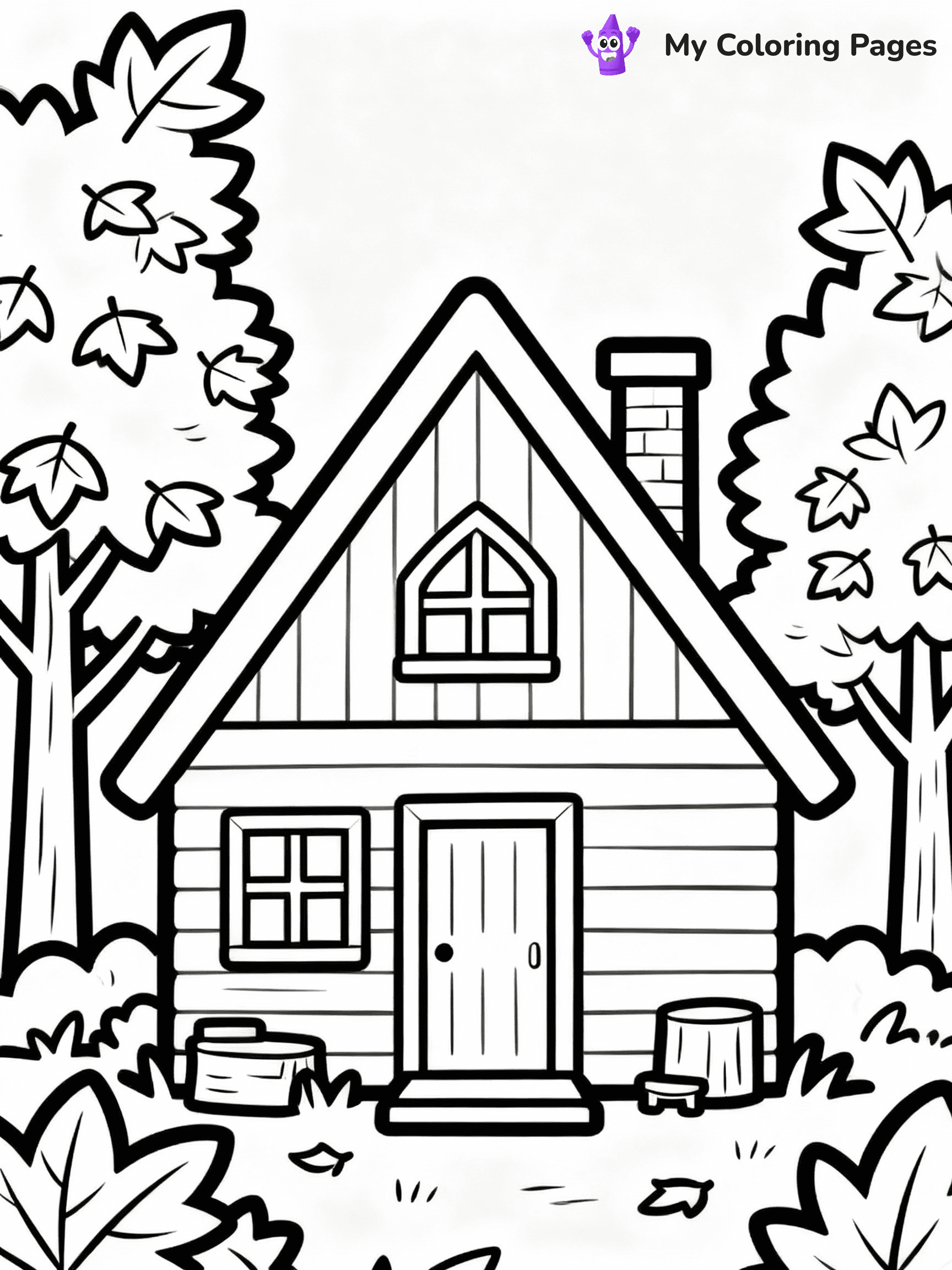 ⚠️ CRITICAL REQUIREMENT - ABSOLUTE BLACK AND WHITE ONLY ⚠️
This MUST be a BLACK AND WHITE line drawing ONLY. NO COLORS whatsoever.
- ONLY pure black lines (#000000) on pure white background (#FFFFFF)
- ABSOLUTELY NO colors, NO shading, NO gradients, NO grayscale
- If there are ANY colors in the output, the image is REJECTED
- This is a COLORING PAGE - meant to be COLORED IN by children
- The output must be UNCOLORED line art ready for coloring
⚠️ SUBJECT TO DRAW: A cozy cabin surrounded by autumn trees, in fall-themed style. PURE OUTLINES. NO FILLS, COLOR, SHADING, OR GREYSCALE. WHITE BACKGROUND.
(REMEMBER: Output must be BLACK AND WHITE line art only, NOT colored!)
# Flat, Friendly Cartoon Line-Art Coloring Page
You are generating a **pure black-and-white binary image** of a child-friendly cartoon scene combining characters and background scenery in one cohesive composition.
## Rendering Rules (Strict)
- Only two colors: pure black (#000000) outlines and pure white (#FFFFFF) background.
- No grayscale, shading, gradients, tints, fills, transparency, or partial pixels.
- No antialiasing or blended edges; every pixel is 100% black or white.
- No solid black fills inside shapes — all areas inside outlines must remain white.
- No dark clothing areas or filled tone blocks; all garments outlined only.
- No shadows, textures, lighting, or tonal variations.
- Must look like flat binary vector line-art for coloring pages.
## Drawing & Composition
- **Medium, consistent line weight**; clean closed outlines easy to color inside.
- **Flat, simple, child-friendly design** — no realism or 3D depth.
- Characters are **grounded on a surface**, centered and large.
- **Balanced composition** with clear silhouettes and minimal props.
## Scenery & Style
- Landmarks (e.g., mosque, CN Tower) and scenery (trees, benches, waves) drawn with **black outlines only.**
- For real-world figures, teams, or places, show accurate details using only black outlines—no text or logos. Use distinctive uniform patterns, abstract symbols, and landmark silhouettes to convey identity.
- Keep **consistent perspective**; no floating elements.
- **Style:** whimsical **Doodle Art Alley** — rounded, friendly outlines.
- May adapt shapes from **Crayola, Disney, Peppa Pig, Cocomelon** — *by shape only, never color.*
- Final output: **flat, crisp, binary (#000000/#FFFFFF)**, **no filled color or background text.**
EXTREMELYE IMPORTANT:
- PURE BINARY LINE-ART; NO FILLS (HAIR/CLOTHES/SKIN), SHADING, OR GREY.
- NO SHADING, COLOR. MUST BE WHITE BACKGROUND.
⚠️ FINAL REMINDER: Draw the subject "A cozy cabin surrounded by autumn trees, in fall-themed style. PURE OUTLINES. NO FILLS, COLOR, SHADING, OR GREYSCALE. WHITE BACKGROUND." as BLACK AND WHITE line art. Zero colors in output.