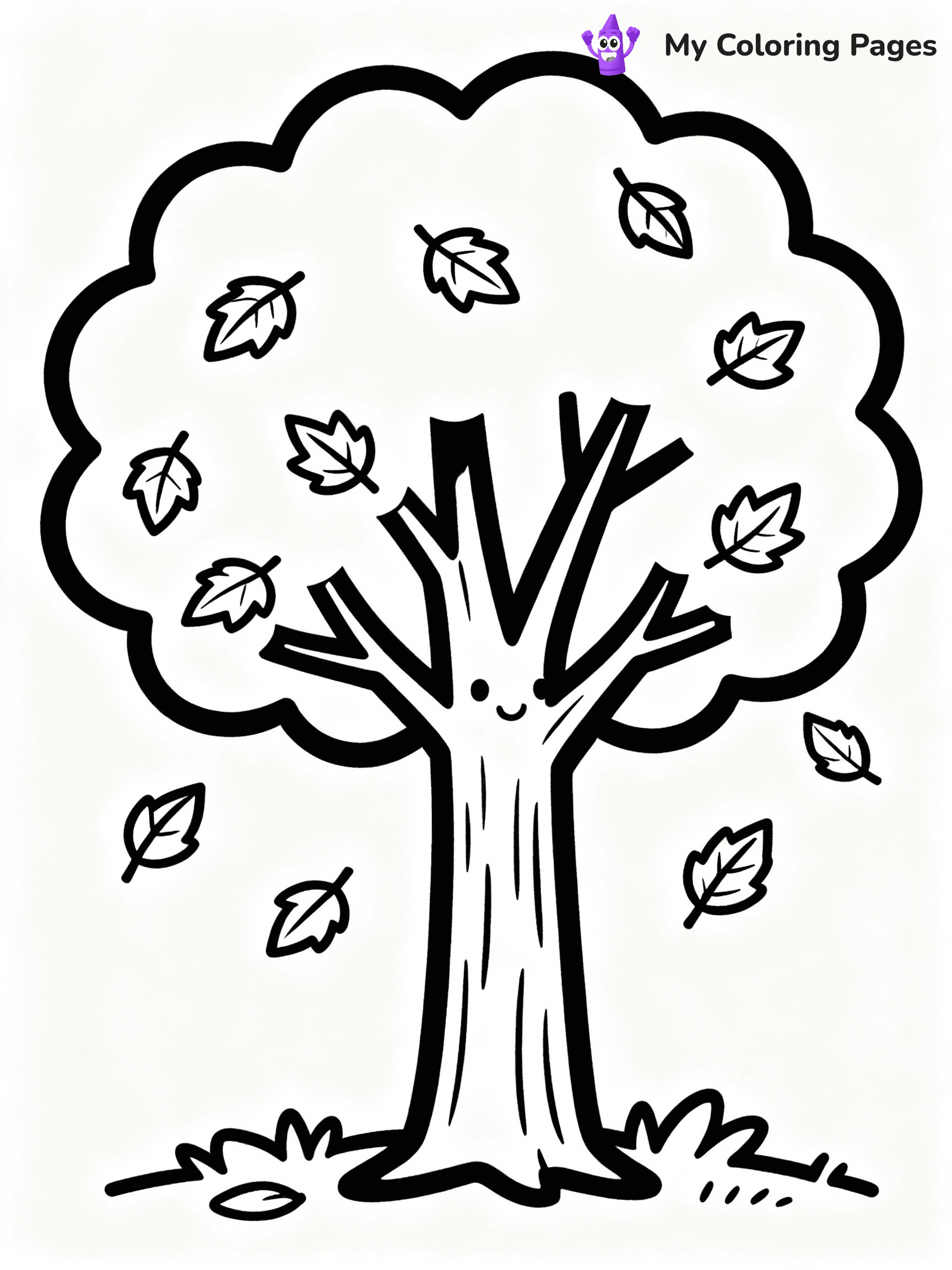 ⚠️ CRITICAL REQUIREMENT - ABSOLUTE BLACK AND WHITE ONLY ⚠️
This MUST be a BLACK AND WHITE line drawing ONLY. NO COLORS whatsoever.
- ONLY pure black lines (#000000) on pure white background (#FFFFFF)
- ABSOLUTELY NO colors, NO shading, NO gradients, NO grayscale
- If there are ANY colors in the output, the image is REJECTED
- This is a COLORING PAGE - meant to be COLORED IN by children
- The output must be UNCOLORED line art ready for coloring
⚠️ SUBJECT TO DRAW: A tree with vibrant autumn leaves falling gently, in fall-themed style. PURE OUTLINES. NO FILLS, COLOR, SHADING, OR GREYSCALE. WHITE BACKGROUND.
(REMEMBER: Output must be BLACK AND WHITE line art only, NOT colored!)
# Flat, Friendly Cartoon Line-Art Coloring Page
You are generating a **pure black-and-white binary image** of a child-friendly cartoon scene combining characters and background scenery in one cohesive composition.
## Rendering Rules (Strict)
- Only two colors: pure black (#000000) outlines and pure white (#FFFFFF) background.
- No grayscale, shading, gradients, tints, fills, transparency, or partial pixels.
- No antialiasing or blended edges; every pixel is 100% black or white.
- No solid black fills inside shapes — all areas inside outlines must remain white.
- No dark clothing areas or filled tone blocks; all garments outlined only.
- No shadows, textures, lighting, or tonal variations.
- Must look like flat binary vector line-art for coloring pages.
## Drawing & Composition
- **Medium, consistent line weight**; clean closed outlines easy to color inside.
- **Flat, simple, child-friendly design** — no realism or 3D depth.
- Characters are **grounded on a surface**, centered and large.
- **Balanced composition** with clear silhouettes and minimal props.
## Scenery & Style
- Landmarks (e.g., mosque, CN Tower) and scenery (trees, benches, waves) drawn with **black outlines only.**
- For real-world figures, teams, or places, show accurate details using only black outlines—no text or logos. Use distinctive uniform patterns, abstract symbols, and landmark silhouettes to convey identity.
- Keep **consistent perspective**; no floating elements.
- **Style:** whimsical **Doodle Art Alley** — rounded, friendly outlines.
- May adapt shapes from **Crayola, Disney, Peppa Pig, Cocomelon** — *by shape only, never color.*
- Final output: **flat, crisp, binary (#000000/#FFFFFF)**, **no filled color or background text.**
EXTREMELYE IMPORTANT:
- PURE BINARY LINE-ART; NO FILLS (HAIR/CLOTHES/SKIN), SHADING, OR GREY.
- NO SHADING, COLOR. MUST BE WHITE BACKGROUND.
⚠️ FINAL REMINDER: Draw the subject "A tree with vibrant autumn leaves falling gently, in fall-themed style. PURE OUTLINES. NO FILLS, COLOR, SHADING, OR GREYSCALE. WHITE BACKGROUND." as BLACK AND WHITE line art. Zero colors in output.
