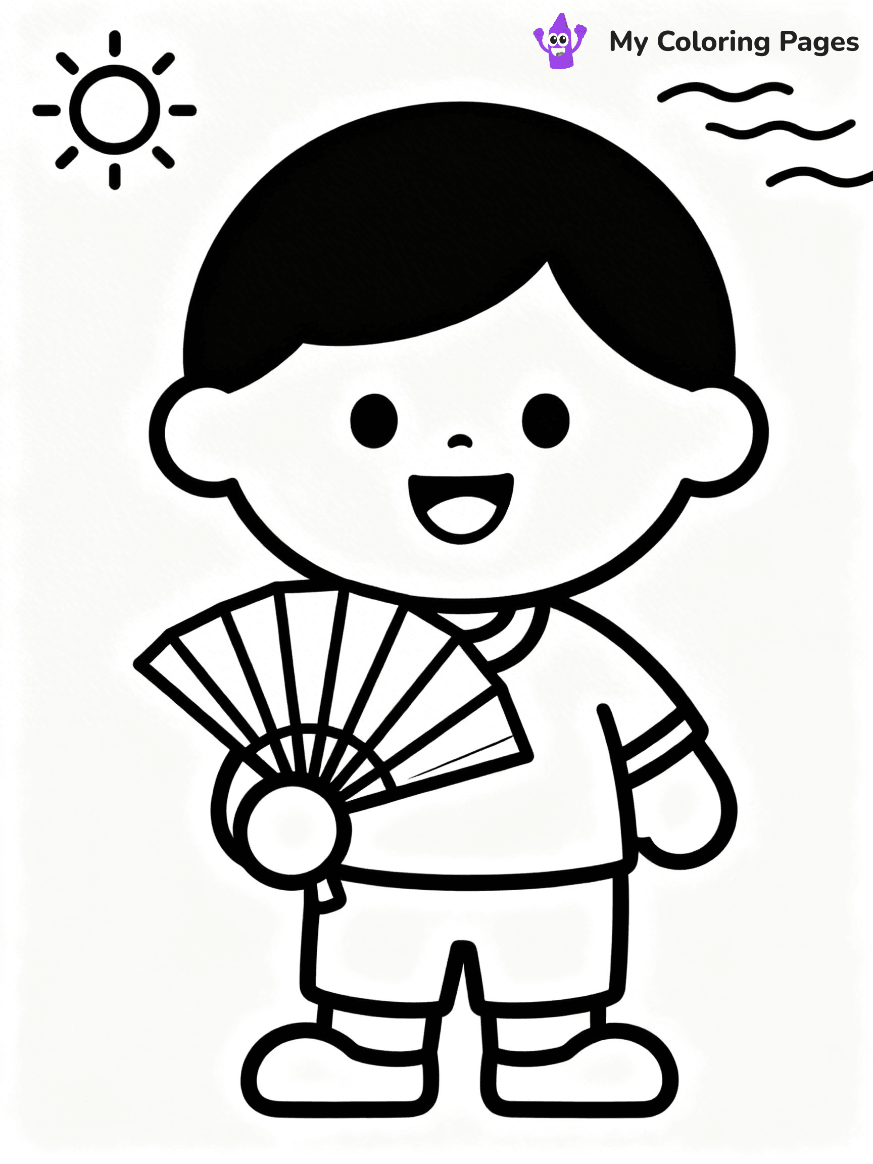 Fan Coloring Pages - 12