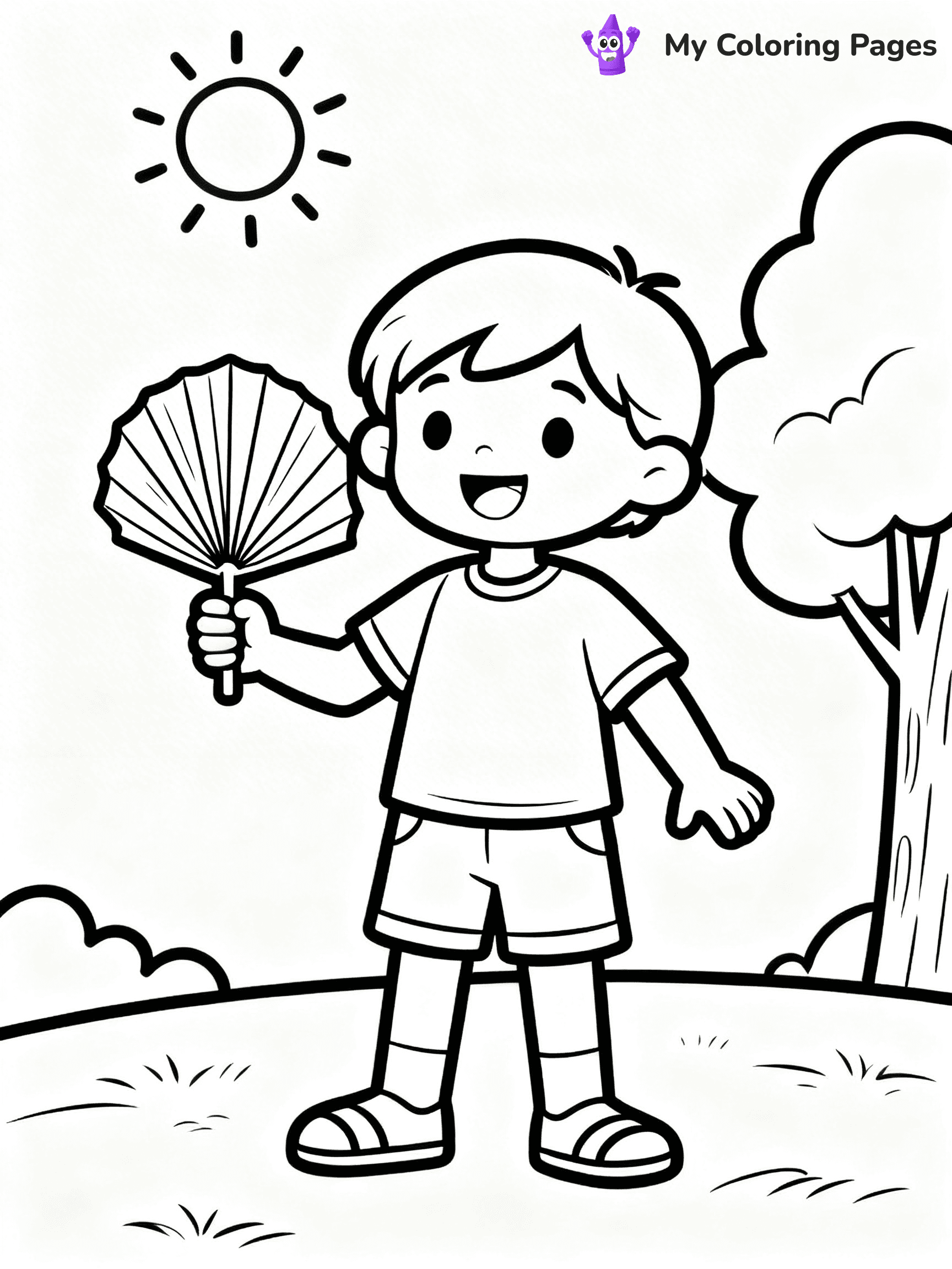 Fan Coloring Pages - 11