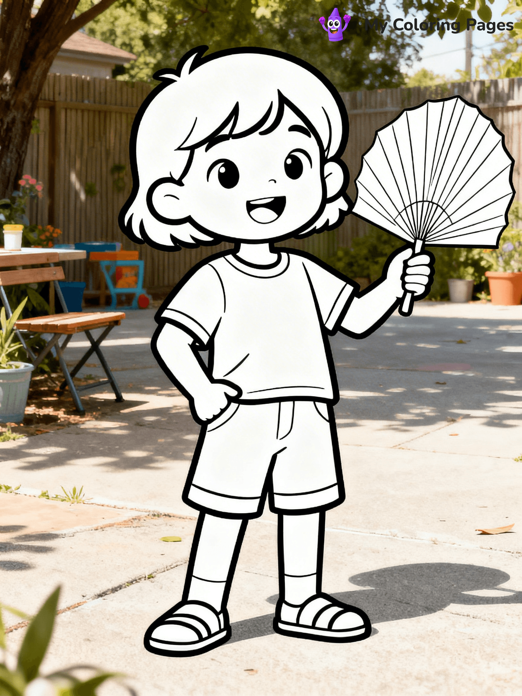 Fan Coloring Pages - 10
