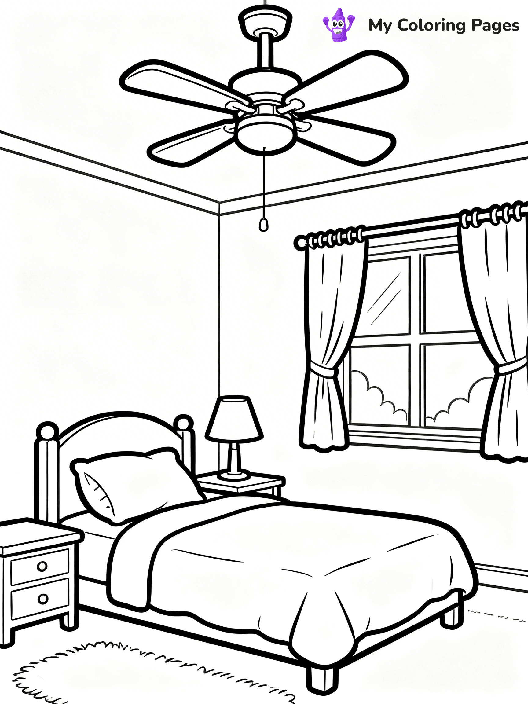 Fan Coloring Pages - 1