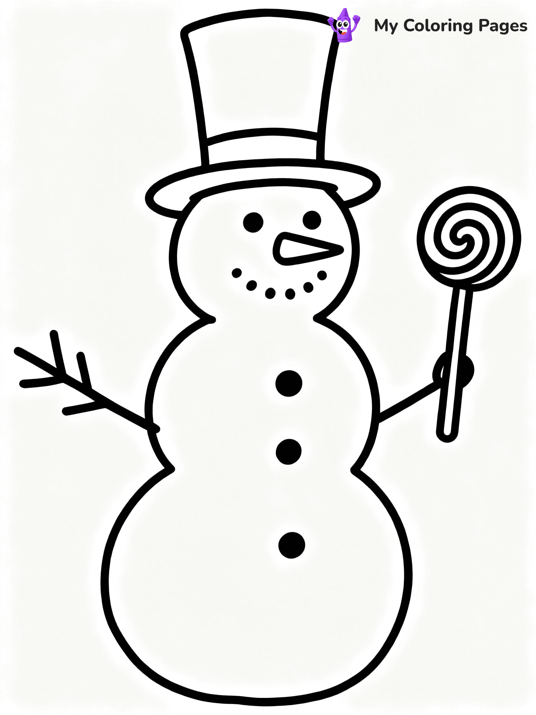 ⚠️ CRITICAL REQUIREMENT - ABSOLUTE BLACK AND WHITE ONLY ⚠️
This MUST be a BLACK AND WHITE line drawing ONLY. NO COLORS whatsoever.
- ONLY pure black lines (#000000) on pure white background (#FFFFFF)
- ABSOLUTELY NO colors, NO shading, NO gradients, NO grayscale
- If there are ANY colors in the output, the image is REJECTED
- This is a COLORING PAGE - meant to be COLORED IN by children
- The output must be UNCOLORED line art ready for coloring
⚠️ SUBJECT TO DRAW: Cheerful snowman with a lollipop, wearing a top hat, in whimsical winter style
(REMEMBER: Output must be BLACK AND WHITE line art only, NOT colored!)
# COLORING PAGE: BLACK OUTLINES ONLY - WHITE BACKGROUND MANDATORY
Create a **coloring book page** using EXACTLY two values: black lines, white space.
## NON-NEGOTIABLE BINARY RULES
- **ONLY #000000 (black) and #FFFFFF (white)** - NO other values exist
- **EVERY PIXEL = BLACK OR WHITE** - no gray/shading/antialiasing
- **WHITE BACKGROUND MANDATORY** - entire canvas stays white
- **ALL SHAPES HOLLOW** - everything is empty outlines waiting to be colored
- **FORBIDDEN:** fills, shading, gradients, patterns, textures, colors
- **NO SOLID REGIONS** - if it's not a thin line, it's wrong
## Universal Line Standards
- Black outlines ONLY - thin, uniform weight
- Every shape completely empty inside
- Closed contours suitable for coloring
- Simple flat illustration - zero depth/3D/realism
- **Style:** Whimsical Doodle Art Alley - rounded, friendly outlines (unless specified)
## Everything = Outline Only
- Characters/animals: hollow shapes
- Objects/clothing: empty contours
- Backgrounds/scenery: line work only
- Natural elements: outlined forms
- Dark/night areas: don't exist (use outlined symbols)
- Textures/patterns: convert to simple lines
## The Test
Can a child color EVERY white space with crayons? If any area is pre-filled/shaded/gray or colored in, it FAILS. Every shape must be waiting to receive color.
**FINAL OUTPUT**: Binary coloring page. Black lines define shapes. White spaces ready for coloring. Nothing else exists. No exceptions. Print-ready.
⚠️ FINAL REMINDER: Draw the subject "Cheerful snowman with a lollipop, wearing a top hat, in whimsical winter style" as BLACK AND WHITE line art. Zero colors in output.