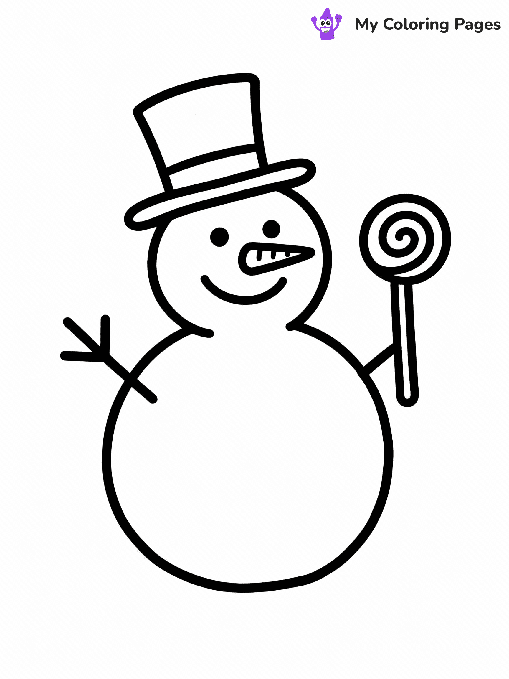 ⚠️ CRITICAL REQUIREMENT - ABSOLUTE BLACK AND WHITE ONLY ⚠️
This MUST be a BLACK AND WHITE line drawing ONLY. NO COLORS whatsoever.
- ONLY pure black lines (#000000) on pure white background (#FFFFFF)
- ABSOLUTELY NO colors, NO shading, NO gradients, NO grayscale
- If there are ANY colors in the output, the image is REJECTED
- This is a COLORING PAGE - meant to be COLORED IN by children
- The output must be UNCOLORED line art ready for coloring
⚠️ SUBJECT TO DRAW: Cheerful snowman with a lollipop, wearing a top hat, in whimsical winter style
(REMEMBER: Output must be BLACK AND WHITE line art only, NOT colored!)
# COLORING PAGE: BLACK OUTLINES ONLY - WHITE BACKGROUND MANDATORY
Create a **coloring book page** using EXACTLY two values: black lines, white space.
## NON-NEGOTIABLE BINARY RULES
- **ONLY #000000 (black) and #FFFFFF (white)** - NO other values exist
- **EVERY PIXEL = BLACK OR WHITE** - no gray/shading/antialiasing
- **WHITE BACKGROUND MANDATORY** - entire canvas stays white
- **ALL SHAPES HOLLOW** - everything is empty outlines waiting to be colored
- **FORBIDDEN:** fills, shading, gradients, patterns, textures, colors
- **NO SOLID REGIONS** - if it's not a thin line, it's wrong
## Universal Line Standards
- Black outlines ONLY - thin, uniform weight
- Every shape completely empty inside
- Closed contours suitable for coloring
- Simple flat illustration - zero depth/3D/realism
- **Style:** Whimsical Doodle Art Alley - rounded, friendly outlines (unless specified)
## Everything = Outline Only
- Characters/animals: hollow shapes
- Objects/clothing: empty contours
- Backgrounds/scenery: line work only
- Natural elements: outlined forms
- Dark/night areas: don't exist (use outlined symbols)
- Textures/patterns: convert to simple lines
## The Test
Can a child color EVERY white space with crayons? If any area is pre-filled/shaded/gray or colored in, it FAILS. Every shape must be waiting to receive color.
**FINAL OUTPUT**: Binary coloring page. Black lines define shapes. White spaces ready for coloring. Nothing else exists. No exceptions. Print-ready.
⚠️ FINAL REMINDER: Draw the subject "Cheerful snowman with a lollipop, wearing a top hat, in whimsical winter style" as BLACK AND WHITE line art. Zero colors in output.