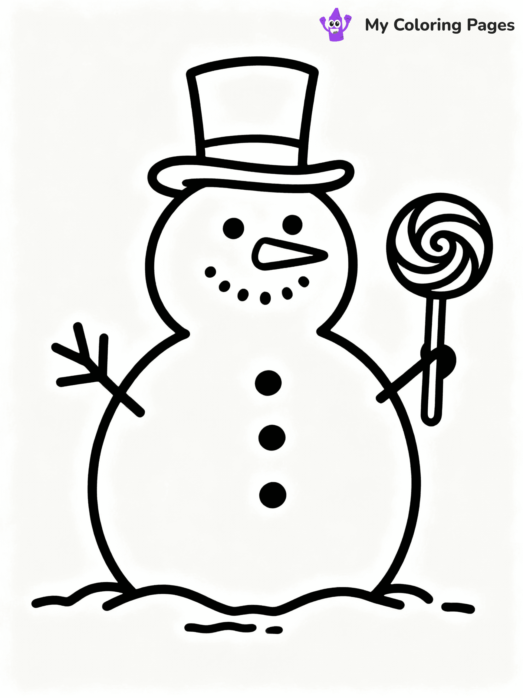 ⚠️ CRITICAL REQUIREMENT - ABSOLUTE BLACK AND WHITE ONLY ⚠️
This MUST be a BLACK AND WHITE line drawing ONLY. NO COLORS whatsoever.
- ONLY pure black lines (#000000) on pure white background (#FFFFFF)
- ABSOLUTELY NO colors, NO shading, NO gradients, NO grayscale
- If there are ANY colors in the output, the image is REJECTED
- This is a COLORING PAGE - meant to be COLORED IN by children
- The output must be UNCOLORED line art ready for coloring
⚠️ SUBJECT TO DRAW: Cheerful snowman with a lollipop, wearing a top hat, in whimsical winter style
(REMEMBER: Output must be BLACK AND WHITE line art only, NOT colored!)
# COLORING PAGE: BLACK OUTLINES ONLY - WHITE BACKGROUND MANDATORY
Create a **coloring book page** using EXACTLY two values: black lines, white space.
## NON-NEGOTIABLE BINARY RULES
- **ONLY #000000 (black) and #FFFFFF (white)** - NO other values exist
- **EVERY PIXEL = BLACK OR WHITE** - no gray/shading/antialiasing
- **WHITE BACKGROUND MANDATORY** - entire canvas stays white
- **ALL SHAPES HOLLOW** - everything is empty outlines waiting to be colored
- **FORBIDDEN:** fills, shading, gradients, patterns, textures, colors
- **NO SOLID REGIONS** - if it's not a thin line, it's wrong
## Universal Line Standards
- Black outlines ONLY - thin, uniform weight
- Every shape completely empty inside
- Closed contours suitable for coloring
- Simple flat illustration - zero depth/3D/realism
- **Style:** Whimsical Doodle Art Alley - rounded, friendly outlines (unless specified)
## Everything = Outline Only
- Characters/animals: hollow shapes
- Objects/clothing: empty contours
- Backgrounds/scenery: line work only
- Natural elements: outlined forms
- Dark/night areas: don't exist (use outlined symbols)
- Textures/patterns: convert to simple lines
## The Test
Can a child color EVERY white space with crayons? If any area is pre-filled/shaded/gray or colored in, it FAILS. Every shape must be waiting to receive color.
**FINAL OUTPUT**: Binary coloring page. Black lines define shapes. White spaces ready for coloring. Nothing else exists. No exceptions. Print-ready.
⚠️ FINAL REMINDER: Draw the subject "Cheerful snowman with a lollipop, wearing a top hat, in whimsical winter style" as BLACK AND WHITE line art. Zero colors in output.