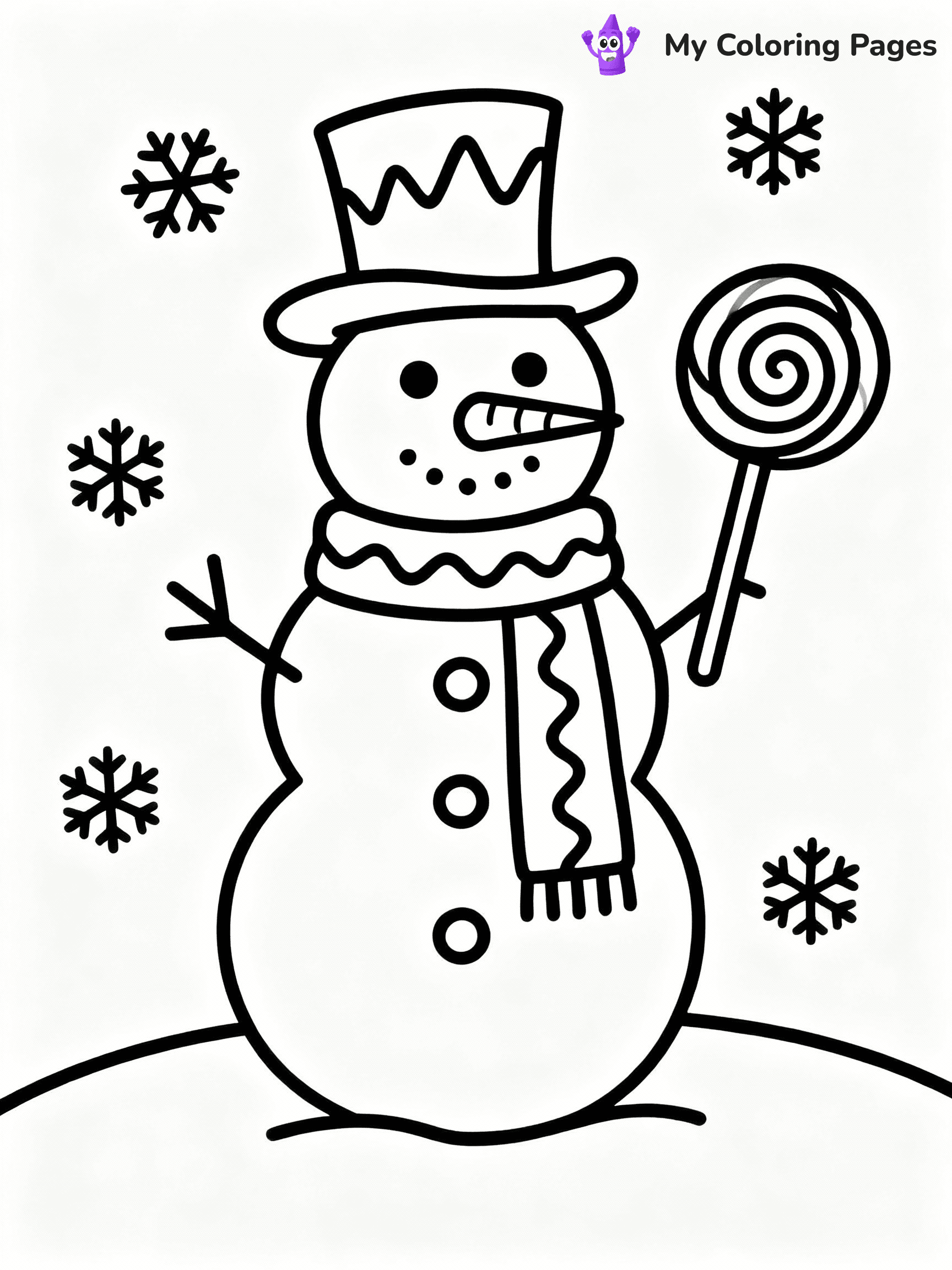 ⚠️ CRITICAL REQUIREMENT - ABSOLUTE BLACK AND WHITE ONLY ⚠️
This MUST be a BLACK AND WHITE line drawing ONLY. NO COLORS whatsoever.
- ONLY pure black lines (#000000) on pure white background (#FFFFFF)
- ABSOLUTELY NO colors, NO shading, NO gradients, NO grayscale
- If there are ANY colors in the output, the image is REJECTED
- This is a COLORING PAGE - meant to be COLORED IN by children
- The output must be UNCOLORED line art ready for coloring
⚠️ SUBJECT TO DRAW: Cheerful snowman with a lollipop, wearing a top hat, in whimsical winter style
(REMEMBER: Output must be BLACK AND WHITE line art only, NOT colored!)
# COLORING PAGE: BLACK OUTLINES ONLY - WHITE BACKGROUND MANDATORY
Create a **coloring book page** using EXACTLY two values: black lines, white space.
## NON-NEGOTIABLE BINARY RULES
- **ONLY #000000 (black) and #FFFFFF (white)** - NO other values exist
- **EVERY PIXEL = BLACK OR WHITE** - no gray/shading/antialiasing
- **WHITE BACKGROUND MANDATORY** - entire canvas stays white
- **ALL SHAPES HOLLOW** - everything is empty outlines waiting to be colored
- **FORBIDDEN:** fills, shading, gradients, patterns, textures, colors
- **NO SOLID REGIONS** - if it's not a thin line, it's wrong
## Universal Line Standards
- Black outlines ONLY - thin, uniform weight
- Every shape completely empty inside
- Closed contours suitable for coloring
- Simple flat illustration - zero depth/3D/realism
- **Style:** Whimsical Doodle Art Alley - rounded, friendly outlines (unless specified)
## Everything = Outline Only
- Characters/animals: hollow shapes
- Objects/clothing: empty contours
- Backgrounds/scenery: line work only
- Natural elements: outlined forms
- Dark/night areas: don't exist (use outlined symbols)
- Textures/patterns: convert to simple lines
## The Test
Can a child color EVERY white space with crayons? If any area is pre-filled/shaded/gray or colored in, it FAILS. Every shape must be waiting to receive color.
**FINAL OUTPUT**: Binary coloring page. Black lines define shapes. White spaces ready for coloring. Nothing else exists. No exceptions. Print-ready.
⚠️ FINAL REMINDER: Draw the subject "Cheerful snowman with a lollipop, wearing a top hat, in whimsical winter style" as BLACK AND WHITE line art. Zero colors in output.