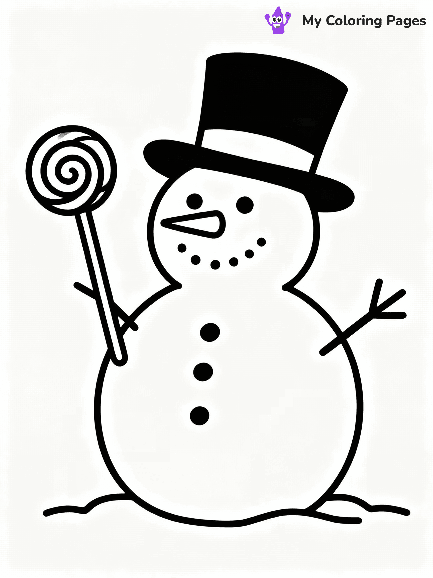 ⚠️ CRITICAL REQUIREMENT - ABSOLUTE BLACK AND WHITE ONLY ⚠️
This MUST be a BLACK AND WHITE line drawing ONLY. NO COLORS whatsoever.
- ONLY pure black lines (#000000) on pure white background (#FFFFFF)
- ABSOLUTELY NO colors, NO shading, NO gradients, NO grayscale
- If there are ANY colors in the output, the image is REJECTED
- This is a COLORING PAGE - meant to be COLORED IN by children
- The output must be UNCOLORED line art ready for coloring
⚠️ SUBJECT TO DRAW: Cheerful snowman with a lollipop, wearing a top hat, in whimsical winter style
(REMEMBER: Output must be BLACK AND WHITE line art only, NOT colored!)
# COLORING PAGE: BLACK OUTLINES ONLY - WHITE BACKGROUND MANDATORY
Create a **coloring book page** using EXACTLY two values: black lines, white space.
## NON-NEGOTIABLE BINARY RULES
- **ONLY #000000 (black) and #FFFFFF (white)** - NO other values exist
- **EVERY PIXEL = BLACK OR WHITE** - no gray/shading/antialiasing
- **WHITE BACKGROUND MANDATORY** - entire canvas stays white
- **ALL SHAPES HOLLOW** - everything is empty outlines waiting to be colored
- **FORBIDDEN:** fills, shading, gradients, patterns, textures, colors
- **NO SOLID REGIONS** - if it's not a thin line, it's wrong
## Universal Line Standards
- Black outlines ONLY - thin, uniform weight
- Every shape completely empty inside
- Closed contours suitable for coloring
- Simple flat illustration - zero depth/3D/realism
- **Style:** Whimsical Doodle Art Alley - rounded, friendly outlines (unless specified)
## Everything = Outline Only
- Characters/animals: hollow shapes
- Objects/clothing: empty contours
- Backgrounds/scenery: line work only
- Natural elements: outlined forms
- Dark/night areas: don't exist (use outlined symbols)
- Textures/patterns: convert to simple lines
## The Test
Can a child color EVERY white space with crayons? If any area is pre-filled/shaded/gray or colored in, it FAILS. Every shape must be waiting to receive color.
**FINAL OUTPUT**: Binary coloring page. Black lines define shapes. White spaces ready for coloring. Nothing else exists. No exceptions. Print-ready.
⚠️ FINAL REMINDER: Draw the subject "Cheerful snowman with a lollipop, wearing a top hat, in whimsical winter style" as BLACK AND WHITE line art. Zero colors in output.