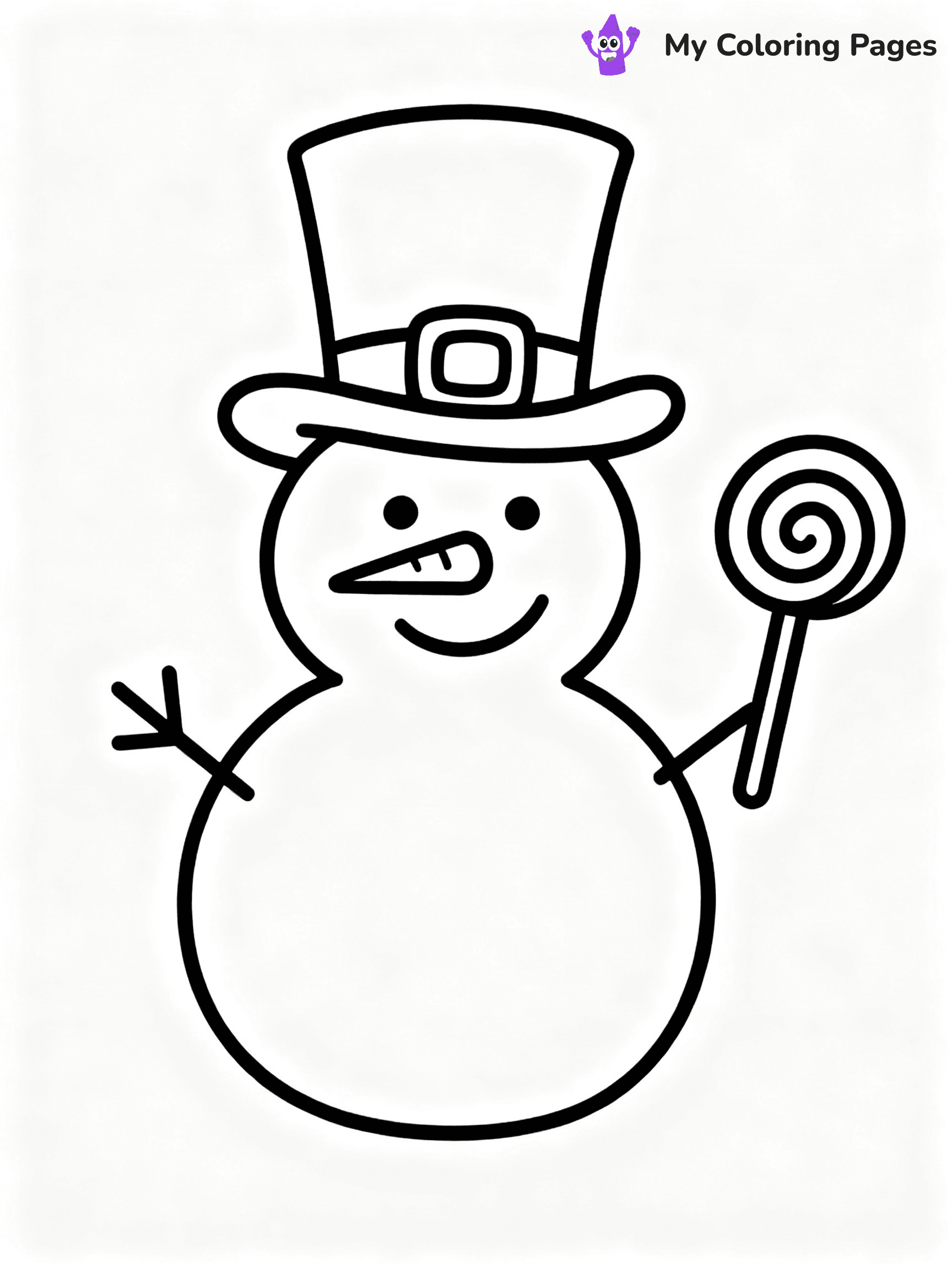 ⚠️ CRITICAL REQUIREMENT - ABSOLUTE BLACK AND WHITE ONLY ⚠️
This MUST be a BLACK AND WHITE line drawing ONLY. NO COLORS whatsoever.
- ONLY pure black lines (#000000) on pure white background (#FFFFFF)
- ABSOLUTELY NO colors, NO shading, NO gradients, NO grayscale
- If there are ANY colors in the output, the image is REJECTED
- This is a COLORING PAGE - meant to be COLORED IN by children
- The output must be UNCOLORED line art ready for coloring
⚠️ SUBJECT TO DRAW: Cheerful snowman with a lollipop, wearing a top hat, in whimsical winter style
(REMEMBER: Output must be BLACK AND WHITE line art only, NOT colored!)
# COLORING PAGE: BLACK OUTLINES ONLY - WHITE BACKGROUND MANDATORY
Create a **coloring book page** using EXACTLY two values: black lines, white space.
## NON-NEGOTIABLE BINARY RULES
- **ONLY #000000 (black) and #FFFFFF (white)** - NO other values exist
- **EVERY PIXEL = BLACK OR WHITE** - no gray/shading/antialiasing
- **WHITE BACKGROUND MANDATORY** - entire canvas stays white
- **ALL SHAPES HOLLOW** - everything is empty outlines waiting to be colored
- **FORBIDDEN:** fills, shading, gradients, patterns, textures, colors
- **NO SOLID REGIONS** - if it's not a thin line, it's wrong
## Universal Line Standards
- Black outlines ONLY - thin, uniform weight
- Every shape completely empty inside
- Closed contours suitable for coloring
- Simple flat illustration - zero depth/3D/realism
- **Style:** Whimsical Doodle Art Alley - rounded, friendly outlines (unless specified)
## Everything = Outline Only
- Characters/animals: hollow shapes
- Objects/clothing: empty contours
- Backgrounds/scenery: line work only
- Natural elements: outlined forms
- Dark/night areas: don't exist (use outlined symbols)
- Textures/patterns: convert to simple lines
## The Test
Can a child color EVERY white space with crayons? If any area is pre-filled/shaded/gray or colored in, it FAILS. Every shape must be waiting to receive color.
**FINAL OUTPUT**: Binary coloring page. Black lines define shapes. White spaces ready for coloring. Nothing else exists. No exceptions. Print-ready.
⚠️ FINAL REMINDER: Draw the subject "Cheerful snowman with a lollipop, wearing a top hat, in whimsical winter style" as BLACK AND WHITE line art. Zero colors in output.