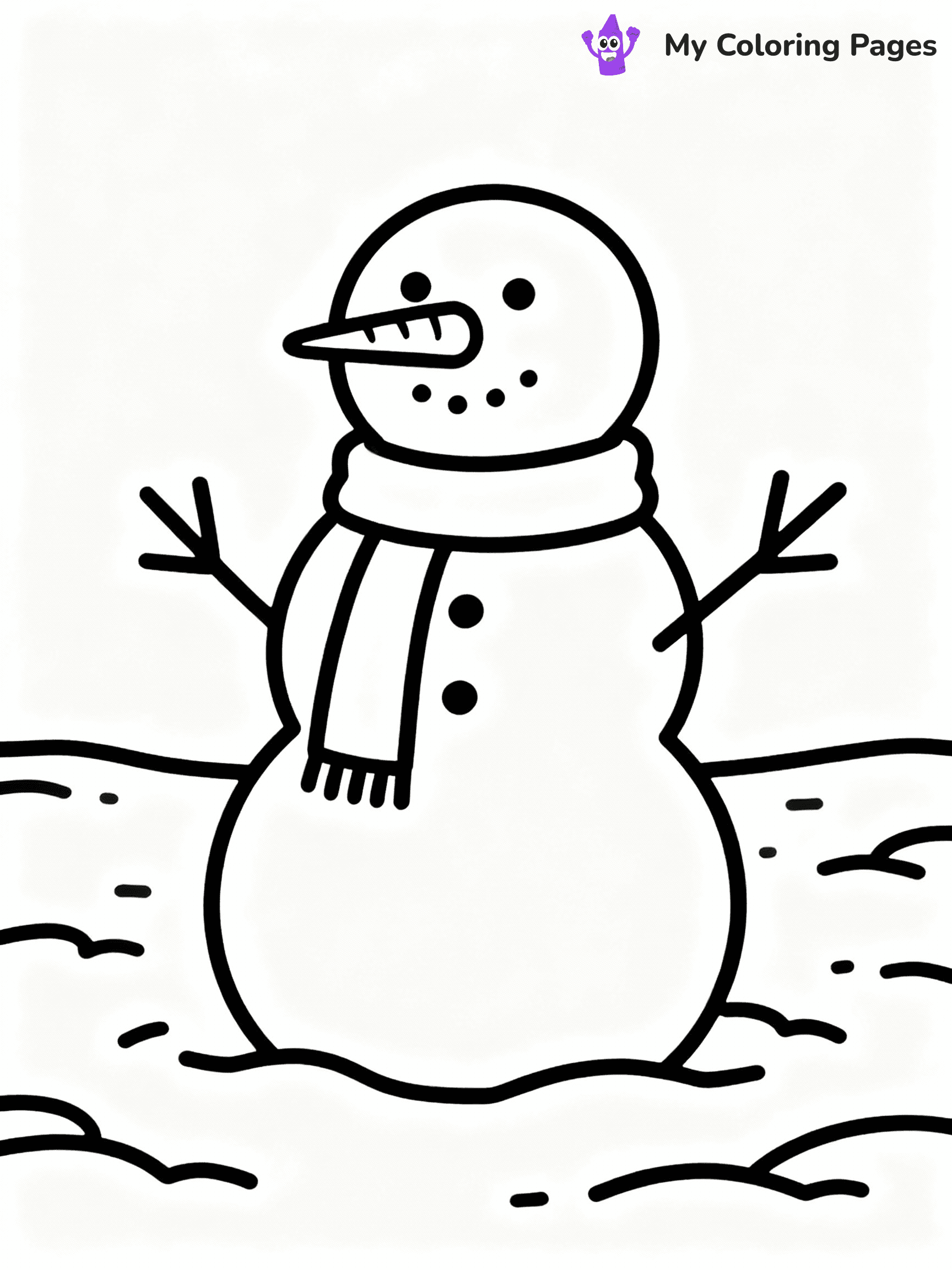 ⚠️ CRITICAL REQUIREMENT - ABSOLUTE BLACK AND WHITE ONLY ⚠️
This MUST be a BLACK AND WHITE line drawing ONLY. NO COLORS whatsoever.
- ONLY pure black lines (#000000) on pure white background (#FFFFFF)
- ABSOLUTELY NO colors, NO shading, NO gradients, NO grayscale
- If there are ANY colors in the output, the image is REJECTED
- This is a COLORING PAGE - meant to be COLORED IN by children
- The output must be UNCOLORED line art ready for coloring
⚠️ SUBJECT TO DRAW: Classic snowman with a scarf and carrot nose, standing in a snowy field, in playful outline style
(REMEMBER: Output must be BLACK AND WHITE line art only, NOT colored!)
# COLORING PAGE: BLACK OUTLINES ONLY - WHITE BACKGROUND MANDATORY
Create a **coloring book page** using EXACTLY two values: black lines, white space.
## NON-NEGOTIABLE BINARY RULES
- **ONLY #000000 (black) and #FFFFFF (white)** - NO other values exist
- **EVERY PIXEL = BLACK OR WHITE** - no gray/shading/antialiasing
- **WHITE BACKGROUND MANDATORY** - entire canvas stays white
- **ALL SHAPES HOLLOW** - everything is empty outlines waiting to be colored
- **FORBIDDEN:** fills, shading, gradients, patterns, textures, colors
- **NO SOLID REGIONS** - if it's not a thin line, it's wrong
## Universal Line Standards
- Black outlines ONLY - thin, uniform weight
- Every shape completely empty inside
- Closed contours suitable for coloring
- Simple flat illustration - zero depth/3D/realism
- **Style:** Whimsical Doodle Art Alley - rounded, friendly outlines (unless specified)
## Everything = Outline Only
- Characters/animals: hollow shapes
- Objects/clothing: empty contours
- Backgrounds/scenery: line work only
- Natural elements: outlined forms
- Dark/night areas: don't exist (use outlined symbols)
- Textures/patterns: convert to simple lines
## The Test
Can a child color EVERY white space with crayons? If any area is pre-filled/shaded/gray or colored in, it FAILS. Every shape must be waiting to receive color.
**FINAL OUTPUT**: Binary coloring page. Black lines define shapes. White spaces ready for coloring. Nothing else exists. No exceptions. Print-ready.
⚠️ FINAL REMINDER: Draw the subject "Classic snowman with a scarf and carrot nose, standing in a snowy field, in playful outline style" as BLACK AND WHITE line art. Zero colors in output.