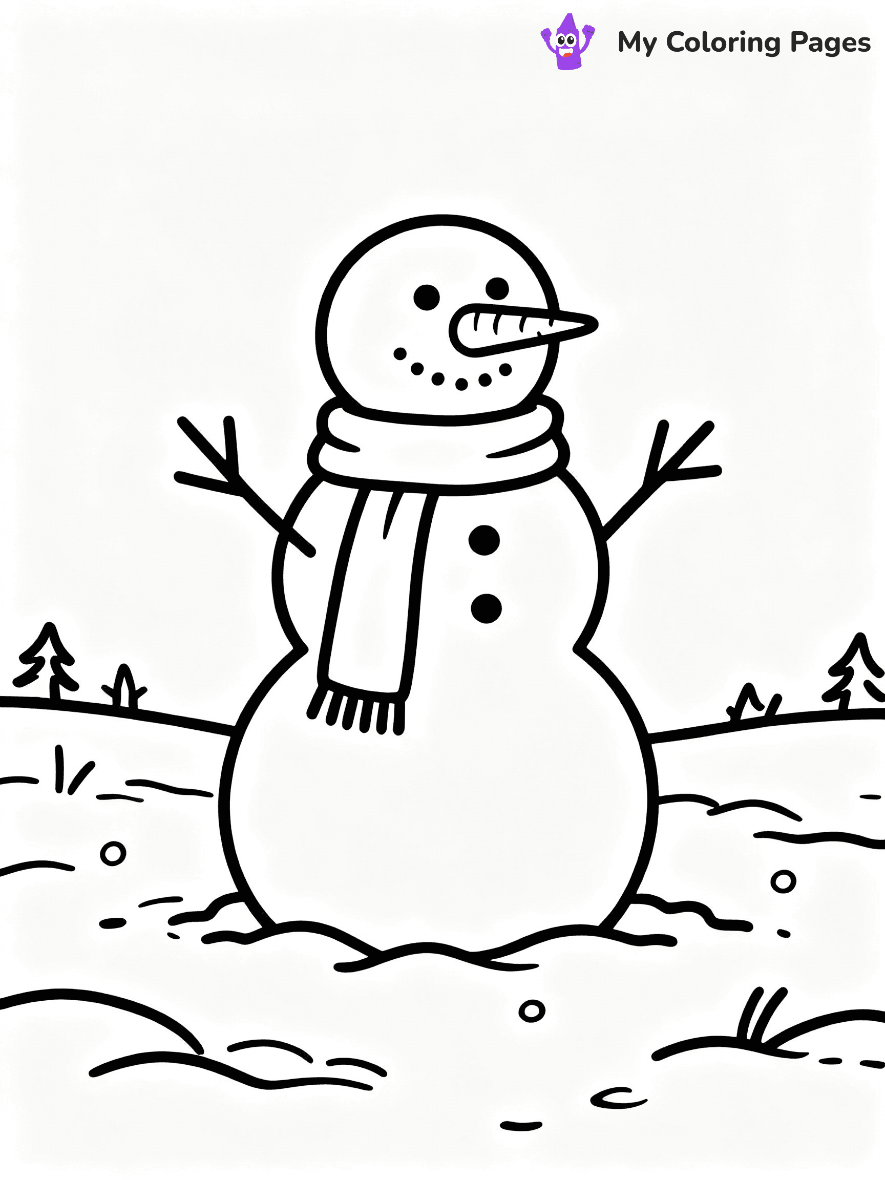 ⚠️ CRITICAL REQUIREMENT - ABSOLUTE BLACK AND WHITE ONLY ⚠️
This MUST be a BLACK AND WHITE line drawing ONLY. NO COLORS whatsoever.
- ONLY pure black lines (#000000) on pure white background (#FFFFFF)
- ABSOLUTELY NO colors, NO shading, NO gradients, NO grayscale
- If there are ANY colors in the output, the image is REJECTED
- This is a COLORING PAGE - meant to be COLORED IN by children
- The output must be UNCOLORED line art ready for coloring
⚠️ SUBJECT TO DRAW: Classic snowman with a scarf and carrot nose, standing in a snowy field, in playful outline style
(REMEMBER: Output must be BLACK AND WHITE line art only, NOT colored!)
# COLORING PAGE: BLACK OUTLINES ONLY - WHITE BACKGROUND MANDATORY
Create a **coloring book page** using EXACTLY two values: black lines, white space.
## NON-NEGOTIABLE BINARY RULES
- **ONLY #000000 (black) and #FFFFFF (white)** - NO other values exist
- **EVERY PIXEL = BLACK OR WHITE** - no gray/shading/antialiasing
- **WHITE BACKGROUND MANDATORY** - entire canvas stays white
- **ALL SHAPES HOLLOW** - everything is empty outlines waiting to be colored
- **FORBIDDEN:** fills, shading, gradients, patterns, textures, colors
- **NO SOLID REGIONS** - if it's not a thin line, it's wrong
## Universal Line Standards
- Black outlines ONLY - thin, uniform weight
- Every shape completely empty inside
- Closed contours suitable for coloring
- Simple flat illustration - zero depth/3D/realism
- **Style:** Whimsical Doodle Art Alley - rounded, friendly outlines (unless specified)
## Everything = Outline Only
- Characters/animals: hollow shapes
- Objects/clothing: empty contours
- Backgrounds/scenery: line work only
- Natural elements: outlined forms
- Dark/night areas: don't exist (use outlined symbols)
- Textures/patterns: convert to simple lines
## The Test
Can a child color EVERY white space with crayons? If any area is pre-filled/shaded/gray or colored in, it FAILS. Every shape must be waiting to receive color.
**FINAL OUTPUT**: Binary coloring page. Black lines define shapes. White spaces ready for coloring. Nothing else exists. No exceptions. Print-ready.
⚠️ FINAL REMINDER: Draw the subject "Classic snowman with a scarf and carrot nose, standing in a snowy field, in playful outline style" as BLACK AND WHITE line art. Zero colors in output.