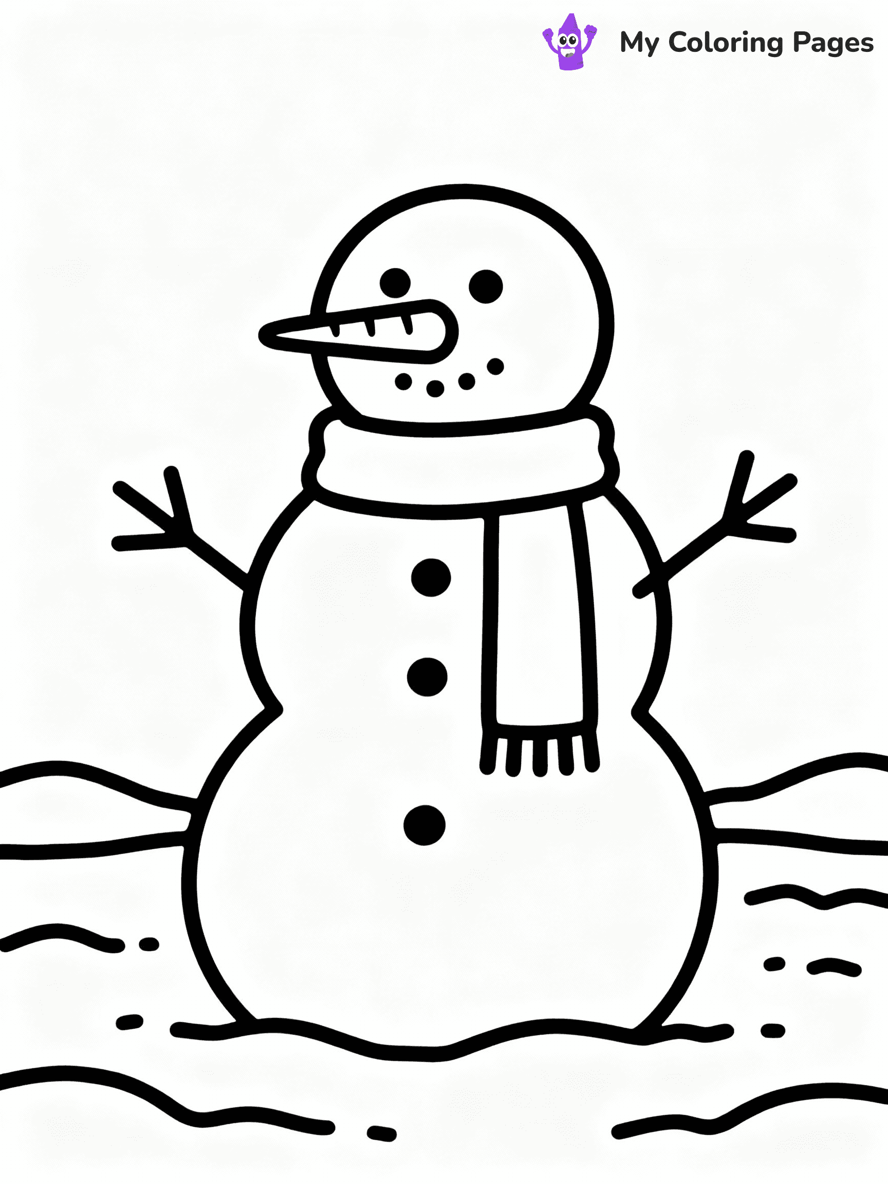 ⚠️ CRITICAL REQUIREMENT - ABSOLUTE BLACK AND WHITE ONLY ⚠️
This MUST be a BLACK AND WHITE line drawing ONLY. NO COLORS whatsoever.
- ONLY pure black lines (#000000) on pure white background (#FFFFFF)
- ABSOLUTELY NO colors, NO shading, NO gradients, NO grayscale
- If there are ANY colors in the output, the image is REJECTED
- This is a COLORING PAGE - meant to be COLORED IN by children
- The output must be UNCOLORED line art ready for coloring
⚠️ SUBJECT TO DRAW: Classic snowman with a scarf and carrot nose, standing in a snowy field, in playful outline style
(REMEMBER: Output must be BLACK AND WHITE line art only, NOT colored!)
# COLORING PAGE: BLACK OUTLINES ONLY - WHITE BACKGROUND MANDATORY
Create a **coloring book page** using EXACTLY two values: black lines, white space.
## NON-NEGOTIABLE BINARY RULES
- **ONLY #000000 (black) and #FFFFFF (white)** - NO other values exist
- **EVERY PIXEL = BLACK OR WHITE** - no gray/shading/antialiasing
- **WHITE BACKGROUND MANDATORY** - entire canvas stays white
- **ALL SHAPES HOLLOW** - everything is empty outlines waiting to be colored
- **FORBIDDEN:** fills, shading, gradients, patterns, textures, colors
- **NO SOLID REGIONS** - if it's not a thin line, it's wrong
## Universal Line Standards
- Black outlines ONLY - thin, uniform weight
- Every shape completely empty inside
- Closed contours suitable for coloring
- Simple flat illustration - zero depth/3D/realism
- **Style:** Whimsical Doodle Art Alley - rounded, friendly outlines (unless specified)
## Everything = Outline Only
- Characters/animals: hollow shapes
- Objects/clothing: empty contours
- Backgrounds/scenery: line work only
- Natural elements: outlined forms
- Dark/night areas: don't exist (use outlined symbols)
- Textures/patterns: convert to simple lines
## The Test
Can a child color EVERY white space with crayons? If any area is pre-filled/shaded/gray or colored in, it FAILS. Every shape must be waiting to receive color.
**FINAL OUTPUT**: Binary coloring page. Black lines define shapes. White spaces ready for coloring. Nothing else exists. No exceptions. Print-ready.
⚠️ FINAL REMINDER: Draw the subject "Classic snowman with a scarf and carrot nose, standing in a snowy field, in playful outline style" as BLACK AND WHITE line art. Zero colors in output.