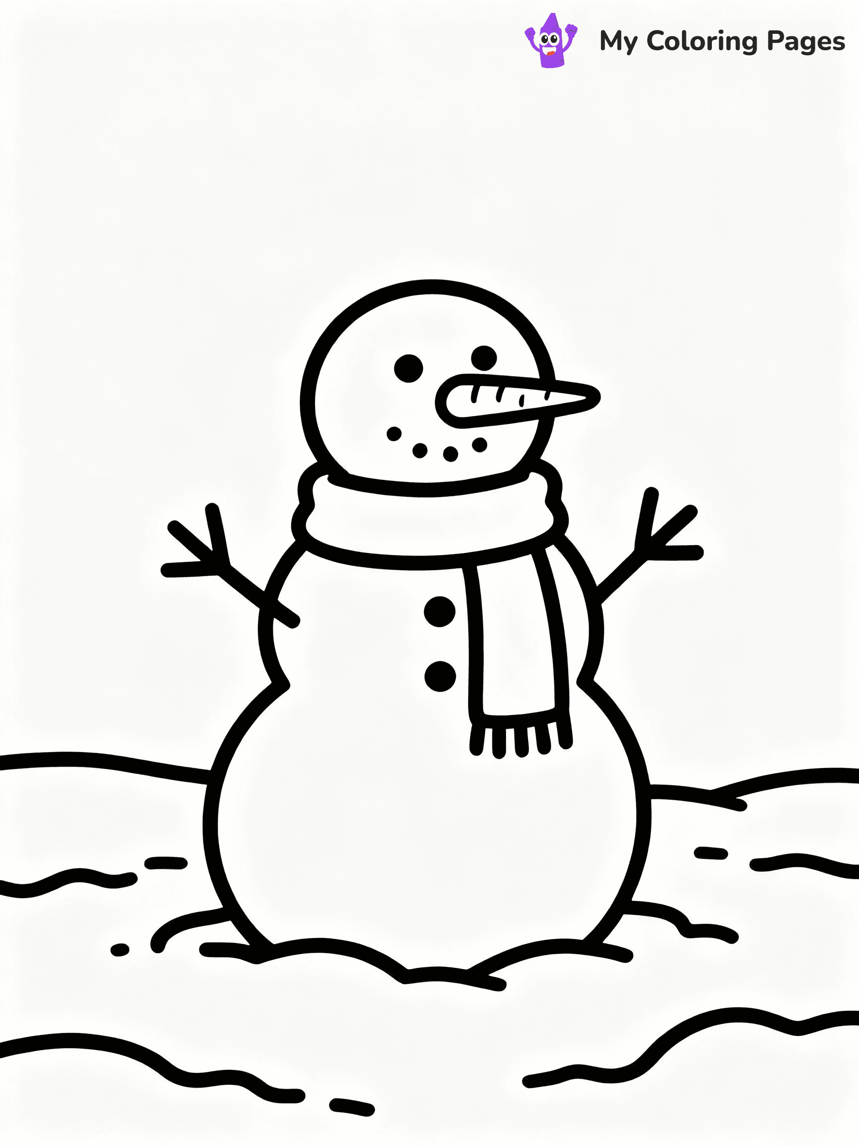 ⚠️ CRITICAL REQUIREMENT - ABSOLUTE BLACK AND WHITE ONLY ⚠️
This MUST be a BLACK AND WHITE line drawing ONLY. NO COLORS whatsoever.
- ONLY pure black lines (#000000) on pure white background (#FFFFFF)
- ABSOLUTELY NO colors, NO shading, NO gradients, NO grayscale
- If there are ANY colors in the output, the image is REJECTED
- This is a COLORING PAGE - meant to be COLORED IN by children
- The output must be UNCOLORED line art ready for coloring
⚠️ SUBJECT TO DRAW: Classic snowman with a scarf and carrot nose, standing in a snowy field, in playful outline style
(REMEMBER: Output must be BLACK AND WHITE line art only, NOT colored!)
# COLORING PAGE: BLACK OUTLINES ONLY - WHITE BACKGROUND MANDATORY
Create a **coloring book page** using EXACTLY two values: black lines, white space.
## NON-NEGOTIABLE BINARY RULES
- **ONLY #000000 (black) and #FFFFFF (white)** - NO other values exist
- **EVERY PIXEL = BLACK OR WHITE** - no gray/shading/antialiasing
- **WHITE BACKGROUND MANDATORY** - entire canvas stays white
- **ALL SHAPES HOLLOW** - everything is empty outlines waiting to be colored
- **FORBIDDEN:** fills, shading, gradients, patterns, textures, colors
- **NO SOLID REGIONS** - if it's not a thin line, it's wrong
## Universal Line Standards
- Black outlines ONLY - thin, uniform weight
- Every shape completely empty inside
- Closed contours suitable for coloring
- Simple flat illustration - zero depth/3D/realism
- **Style:** Whimsical Doodle Art Alley - rounded, friendly outlines (unless specified)
## Everything = Outline Only
- Characters/animals: hollow shapes
- Objects/clothing: empty contours
- Backgrounds/scenery: line work only
- Natural elements: outlined forms
- Dark/night areas: don't exist (use outlined symbols)
- Textures/patterns: convert to simple lines
## The Test
Can a child color EVERY white space with crayons? If any area is pre-filled/shaded/gray or colored in, it FAILS. Every shape must be waiting to receive color.
**FINAL OUTPUT**: Binary coloring page. Black lines define shapes. White spaces ready for coloring. Nothing else exists. No exceptions. Print-ready.
⚠️ FINAL REMINDER: Draw the subject "Classic snowman with a scarf and carrot nose, standing in a snowy field, in playful outline style" as BLACK AND WHITE line art. Zero colors in output.