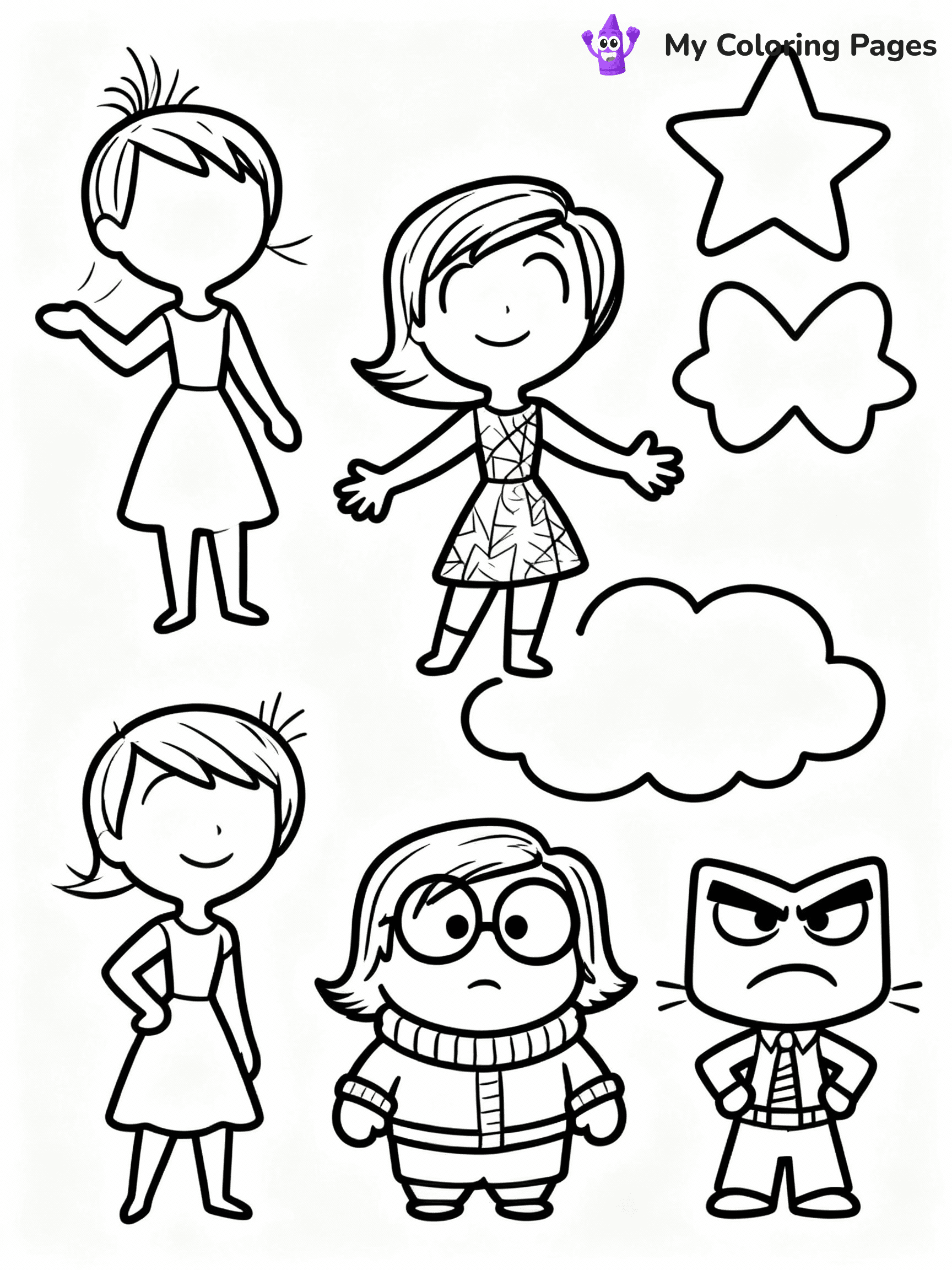 Inside Out Coloring Pages - 24
