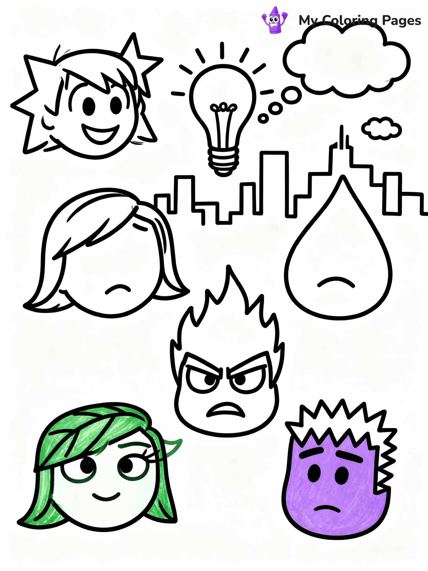 Inside Out Coloring Pages - 18