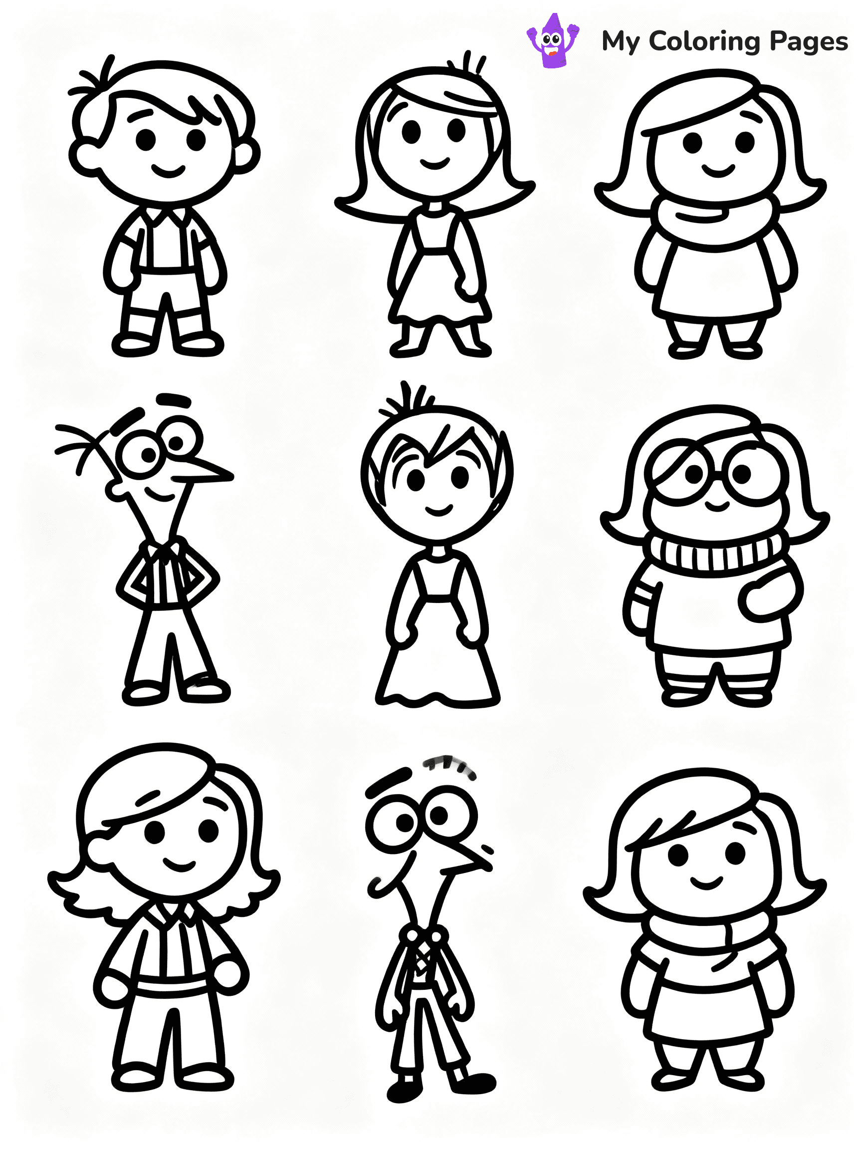 Inside Out Coloring Pages - 16