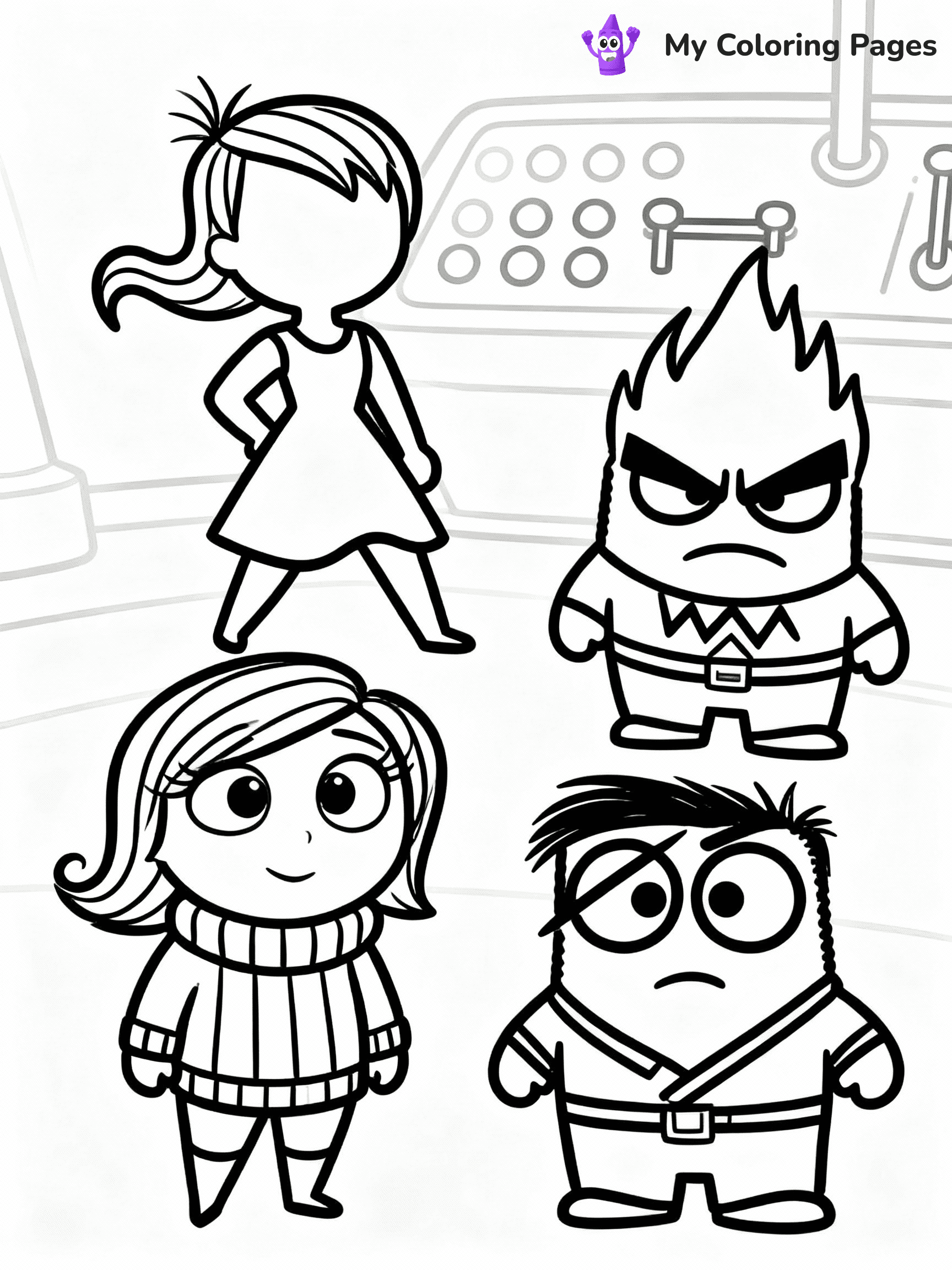 Inside Out Coloring Pages - 15
