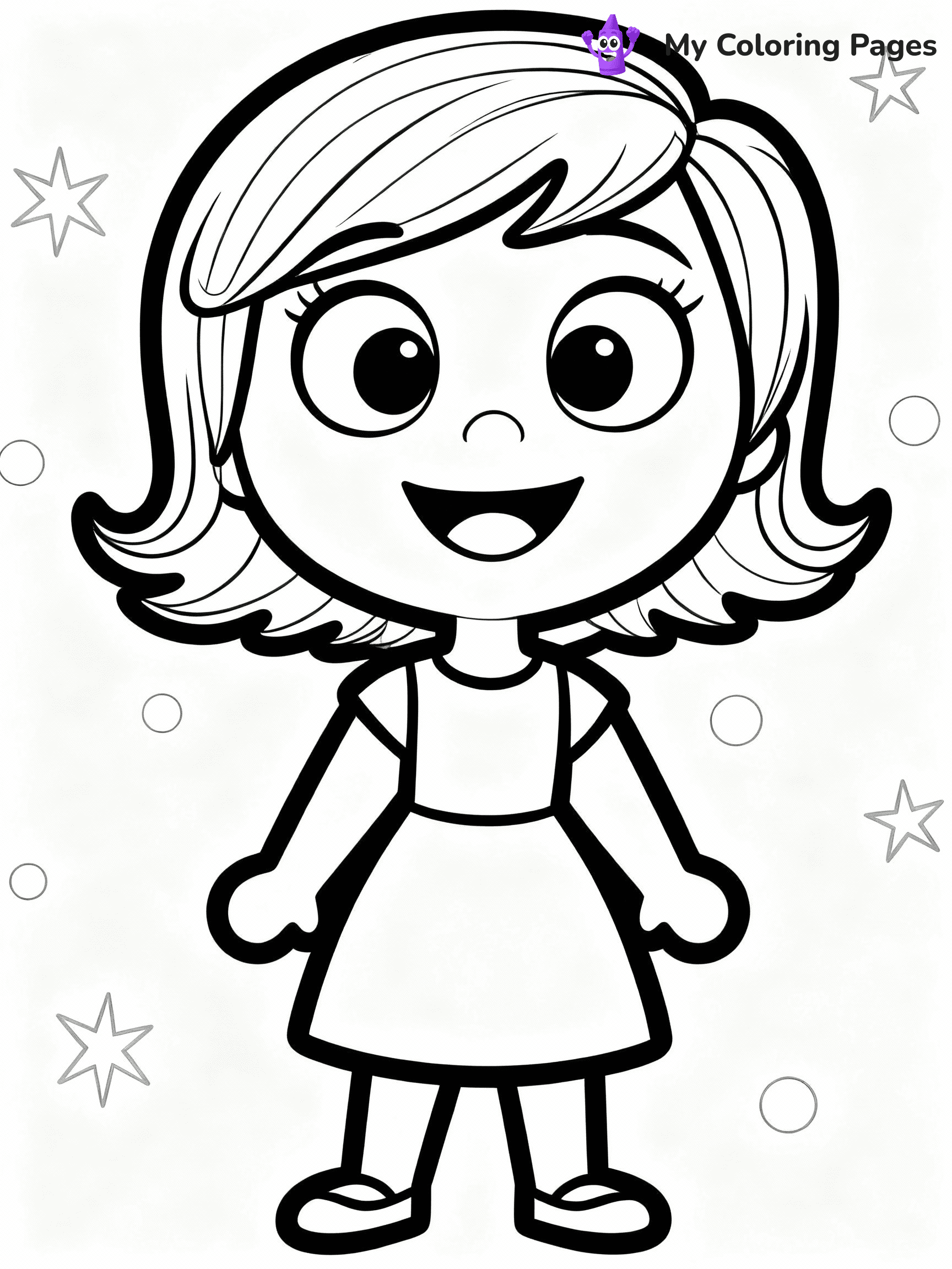 Inside Out Coloring Pages - 1
