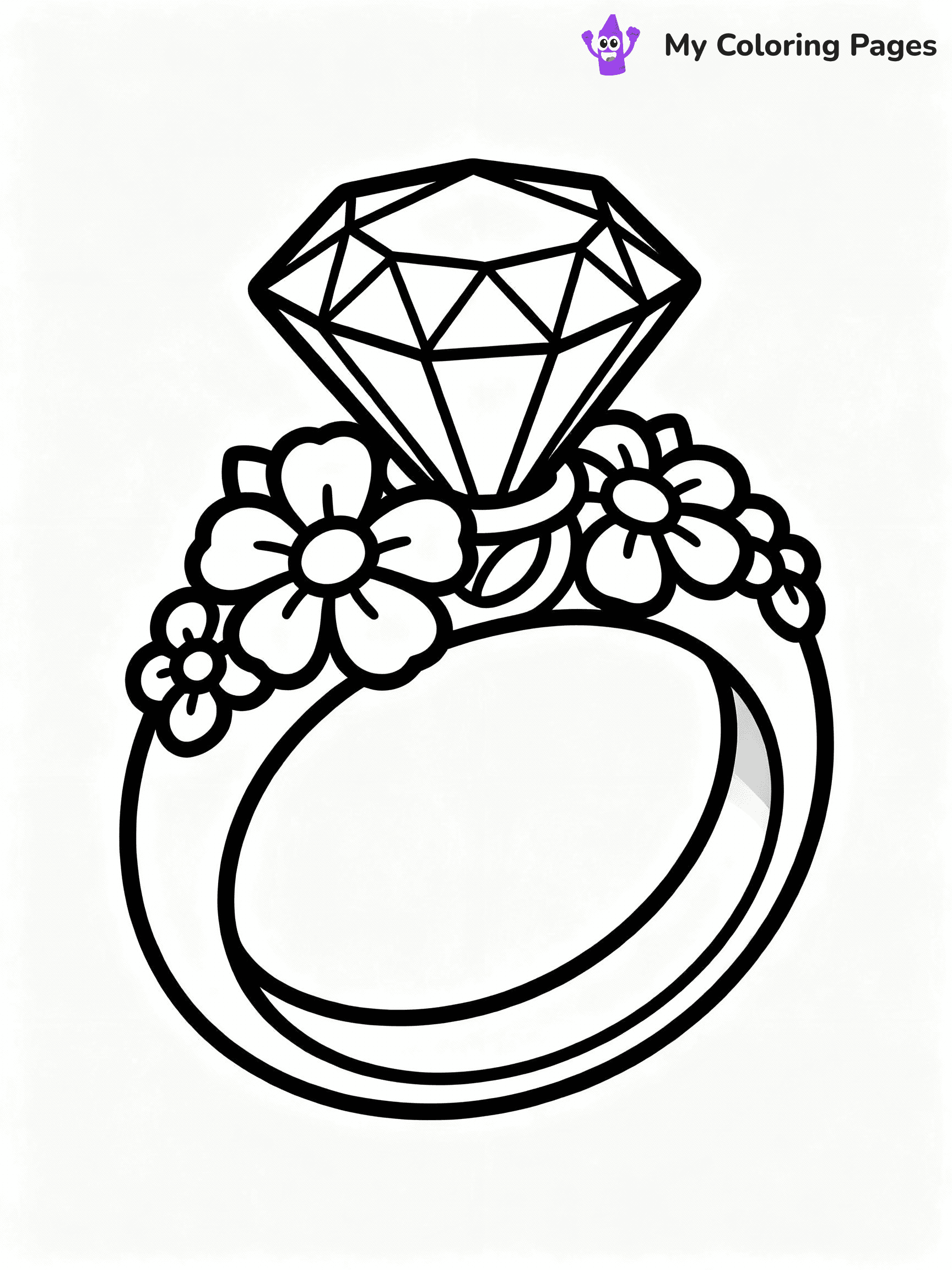 Diamond Coloring Pages - 12