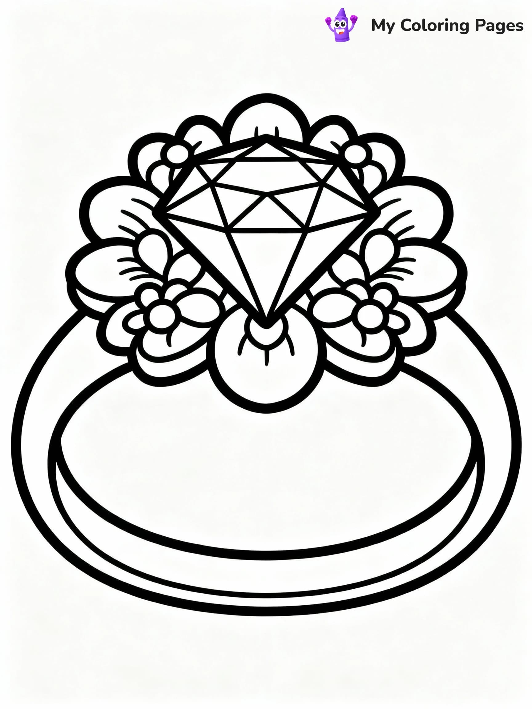 Diamond Coloring Pages - 10