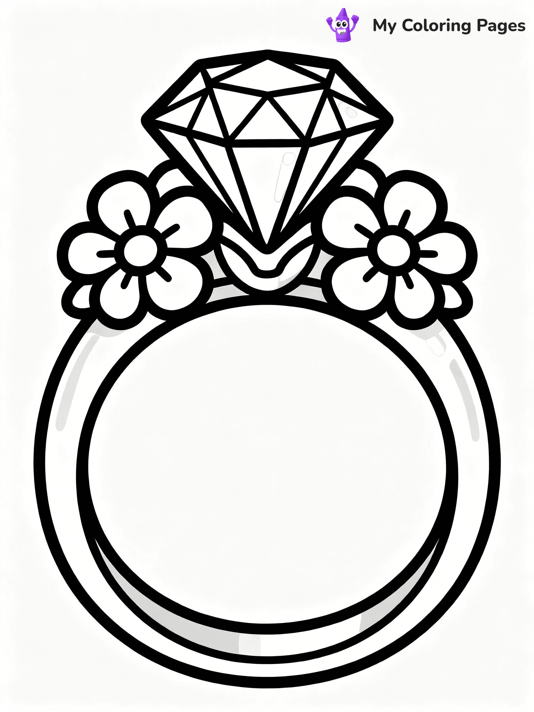 Diamond Coloring Pages - 9