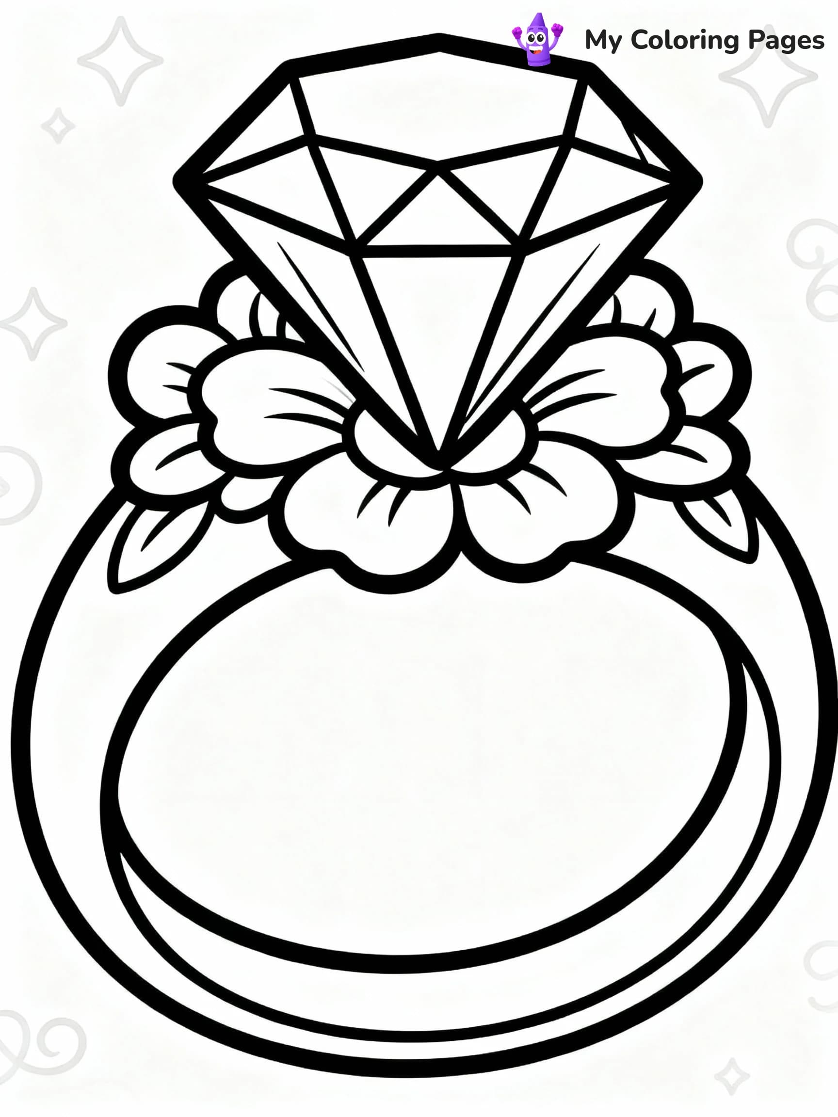 Diamond Coloring Pages - 7
