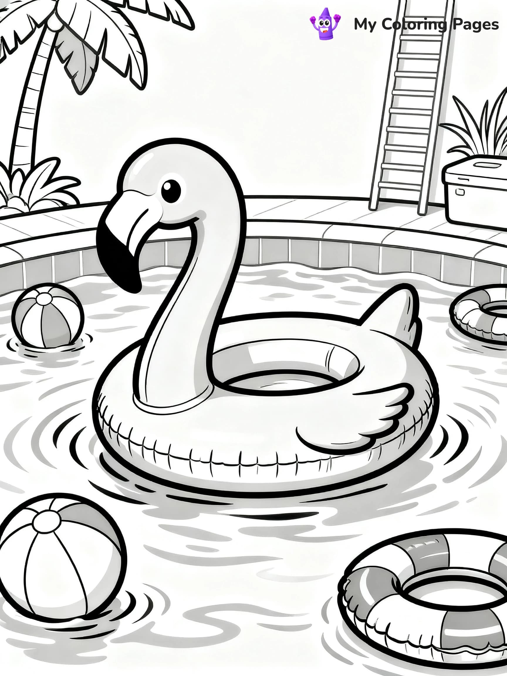Pool Party Coloring Pages - 24