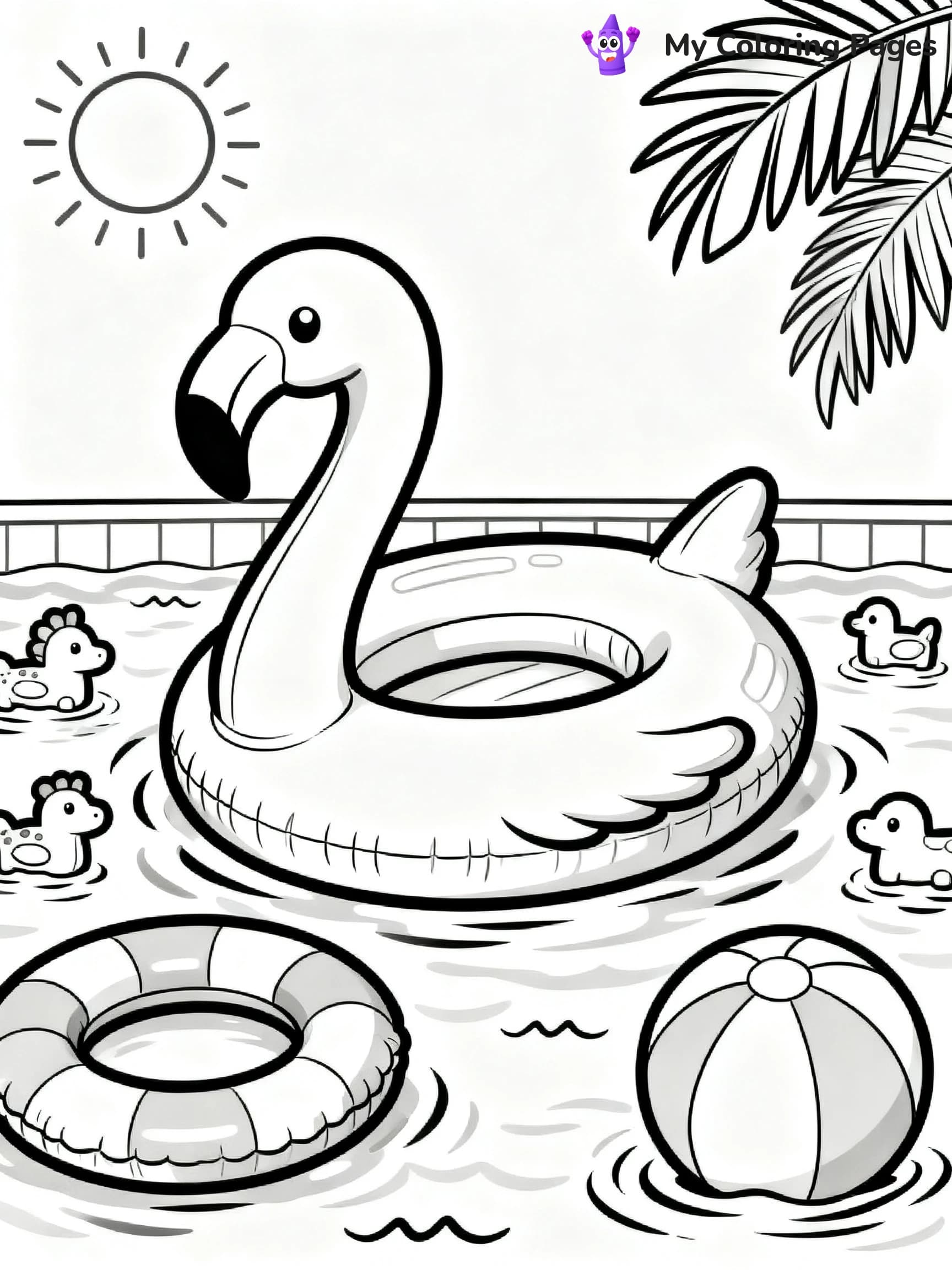 Pool Party Coloring Pages - 23