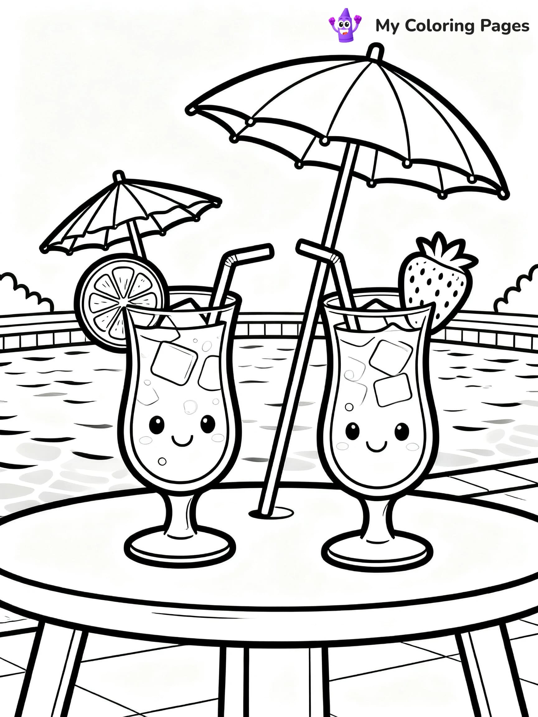 Pool Party Coloring Pages - 18