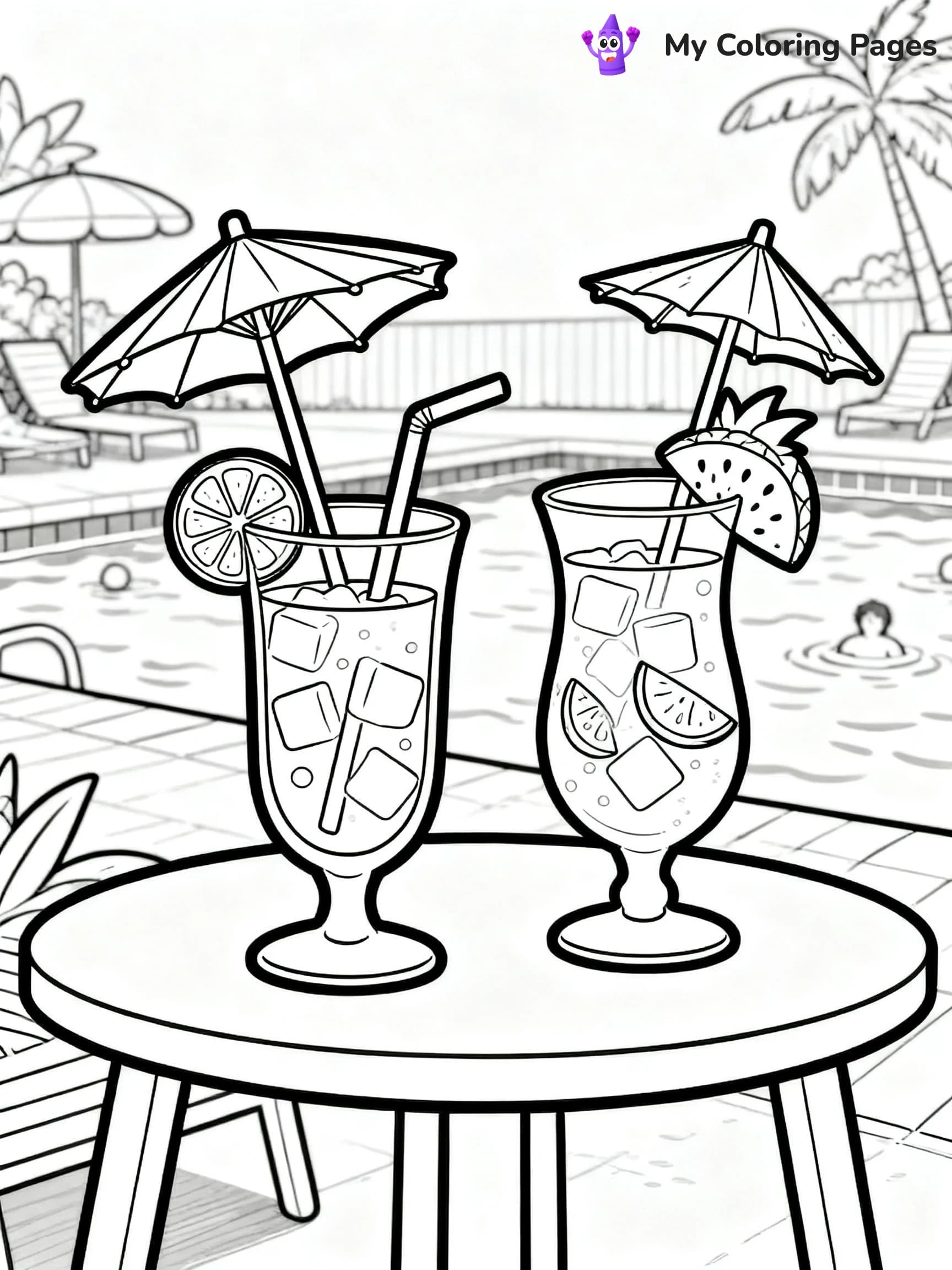 Pool Party Coloring Pages - 16
