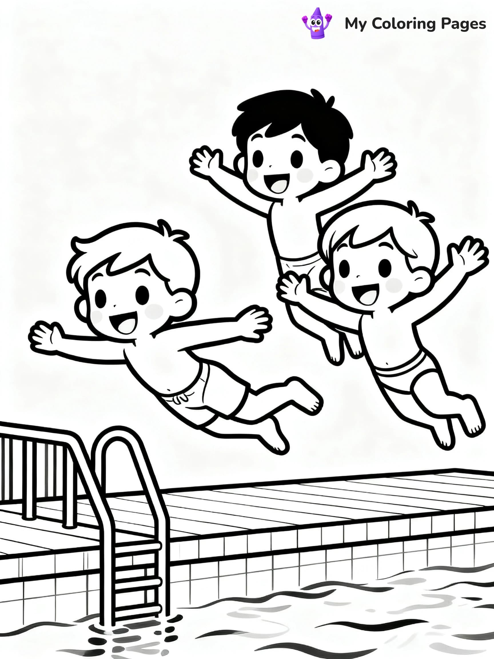 Pool Party Coloring Pages - 12