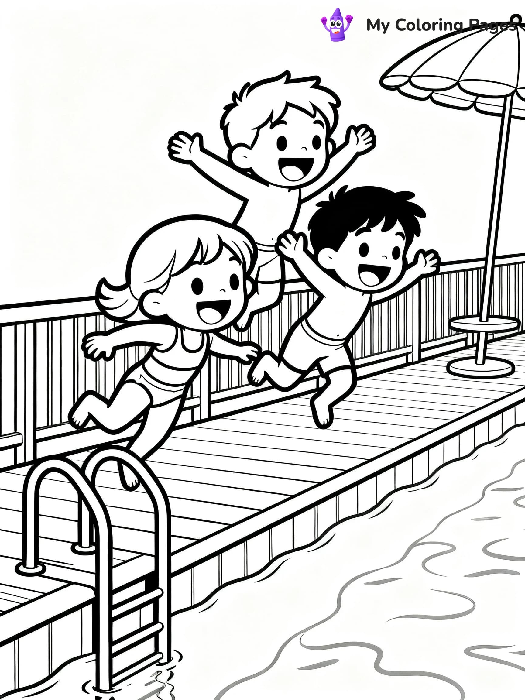 Pool Party Coloring Pages - 10