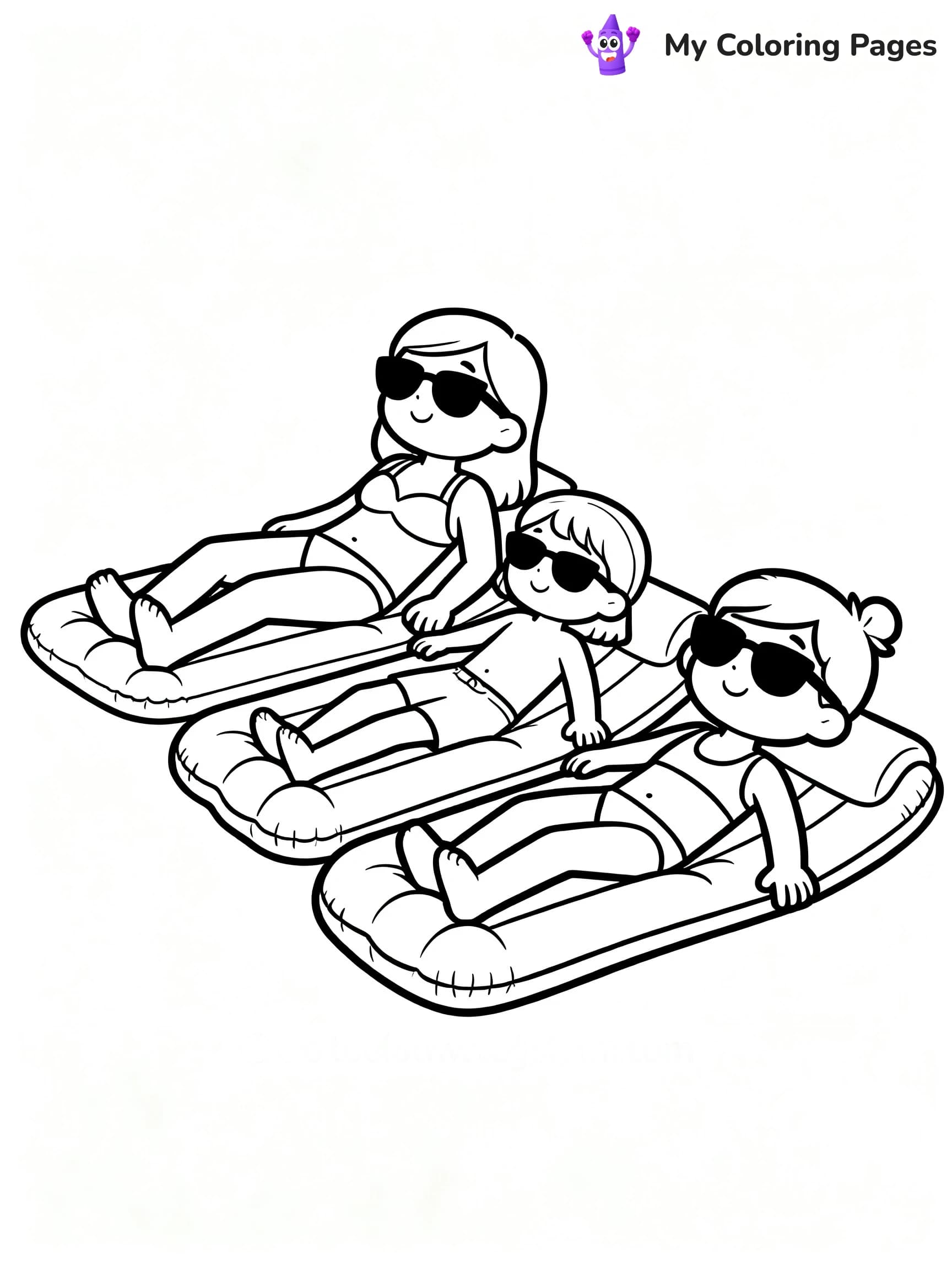Pool Party Coloring Pages - 8