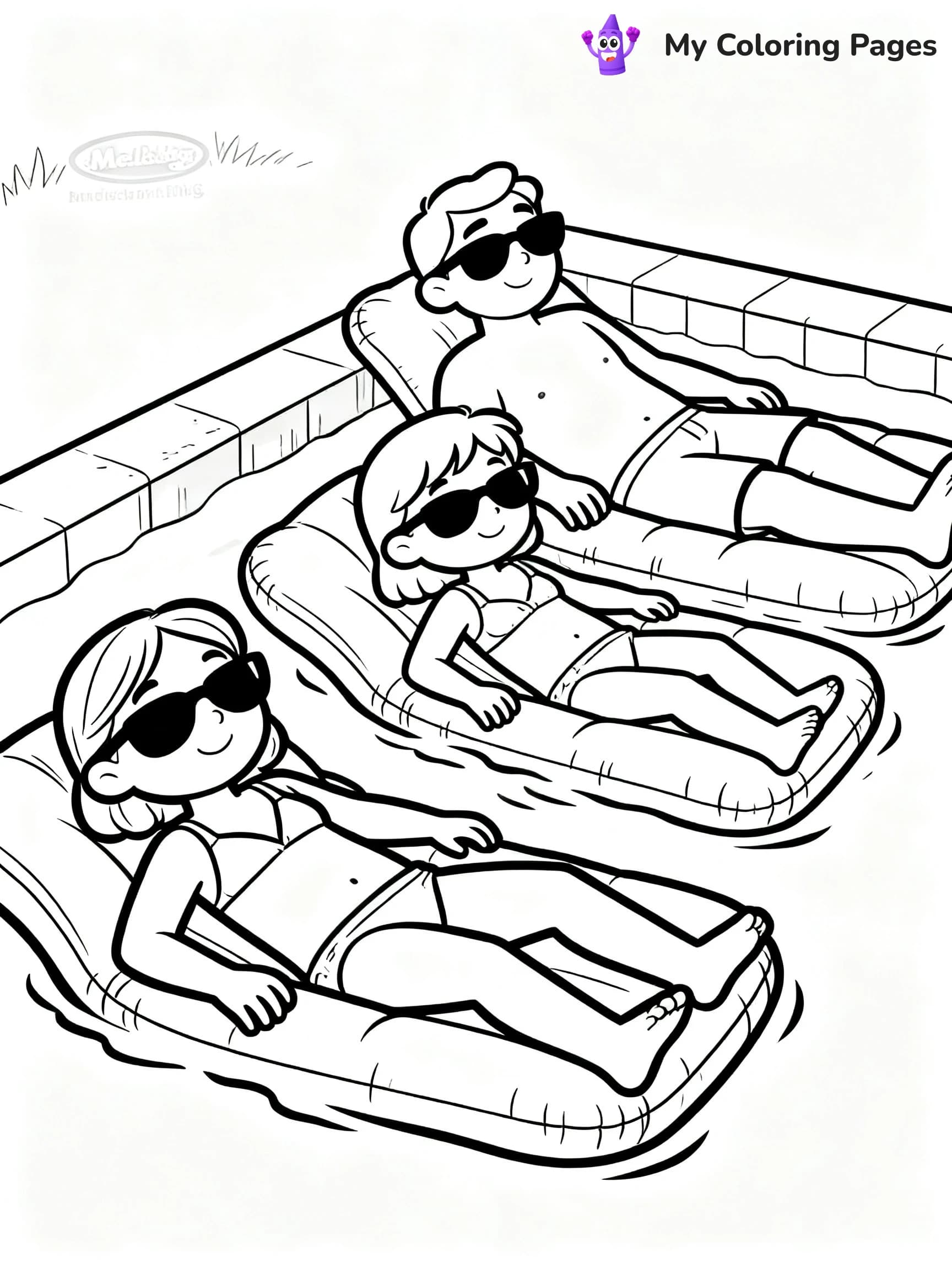 Pool Party Coloring Pages - 5